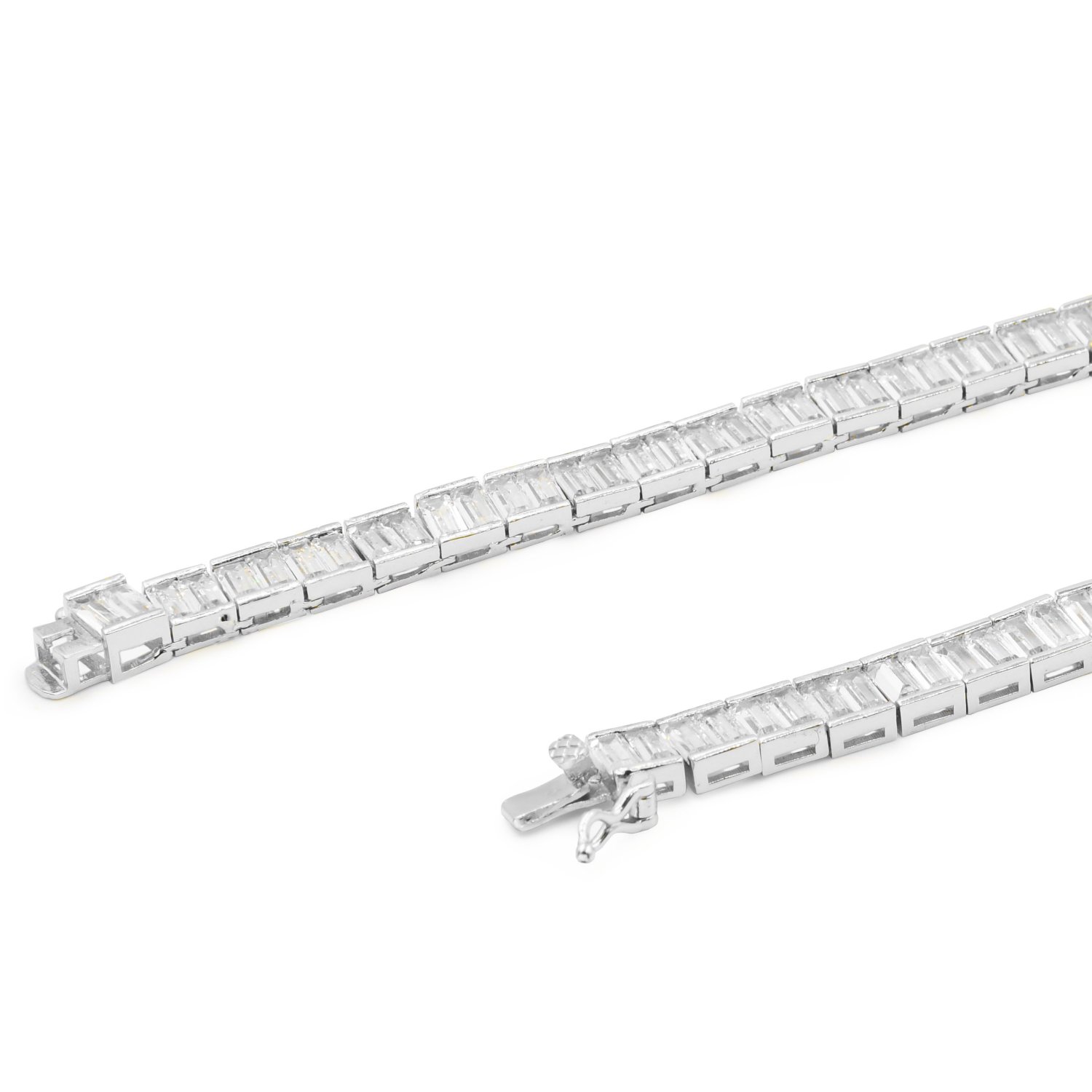 Iced Out Bling Zirkonia Tennis Kette - GLAMOROUS SQUARE 6mm - Bild 8 von 9