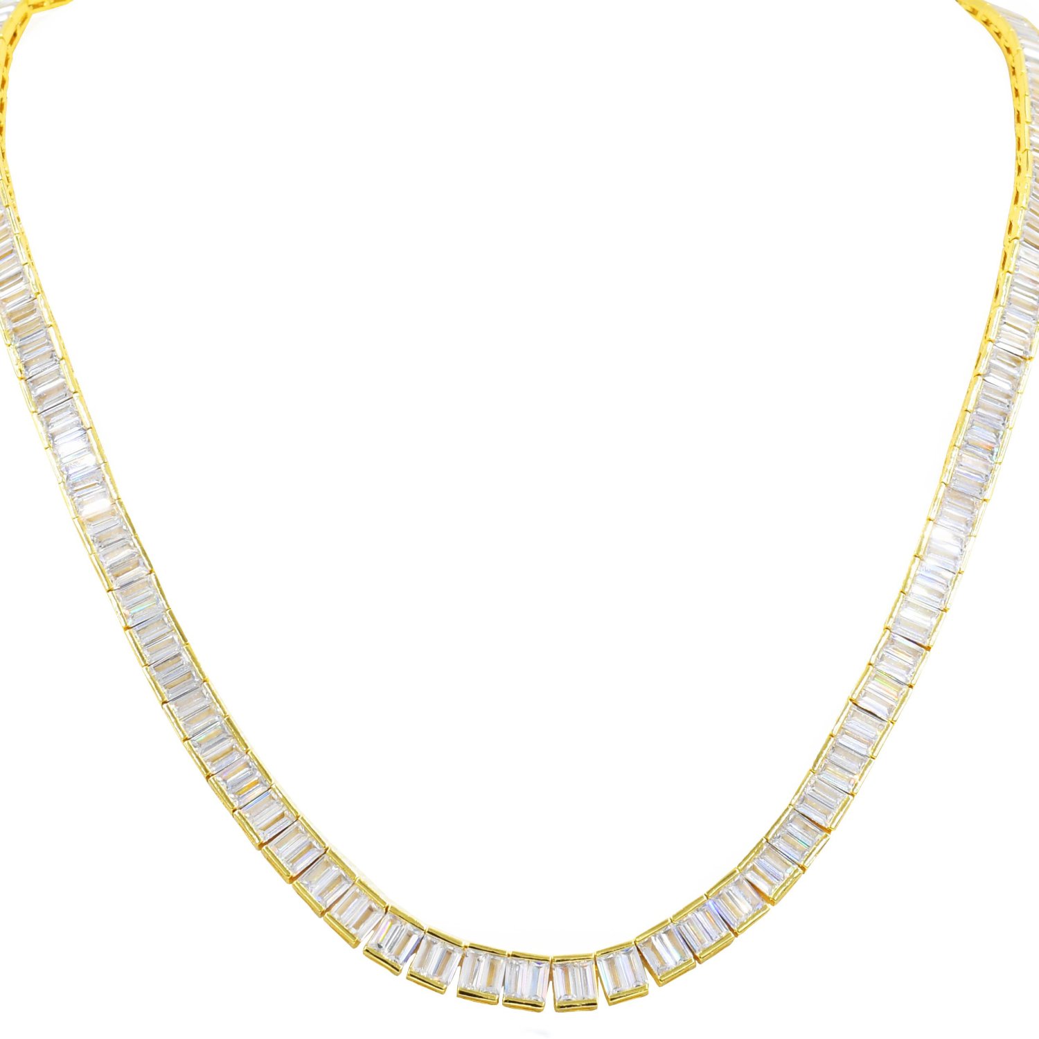 Iced Out Bling Zirkonia Tennis Kette - GLAMOROUS SQUARE 6mm - Bild 2 von 9