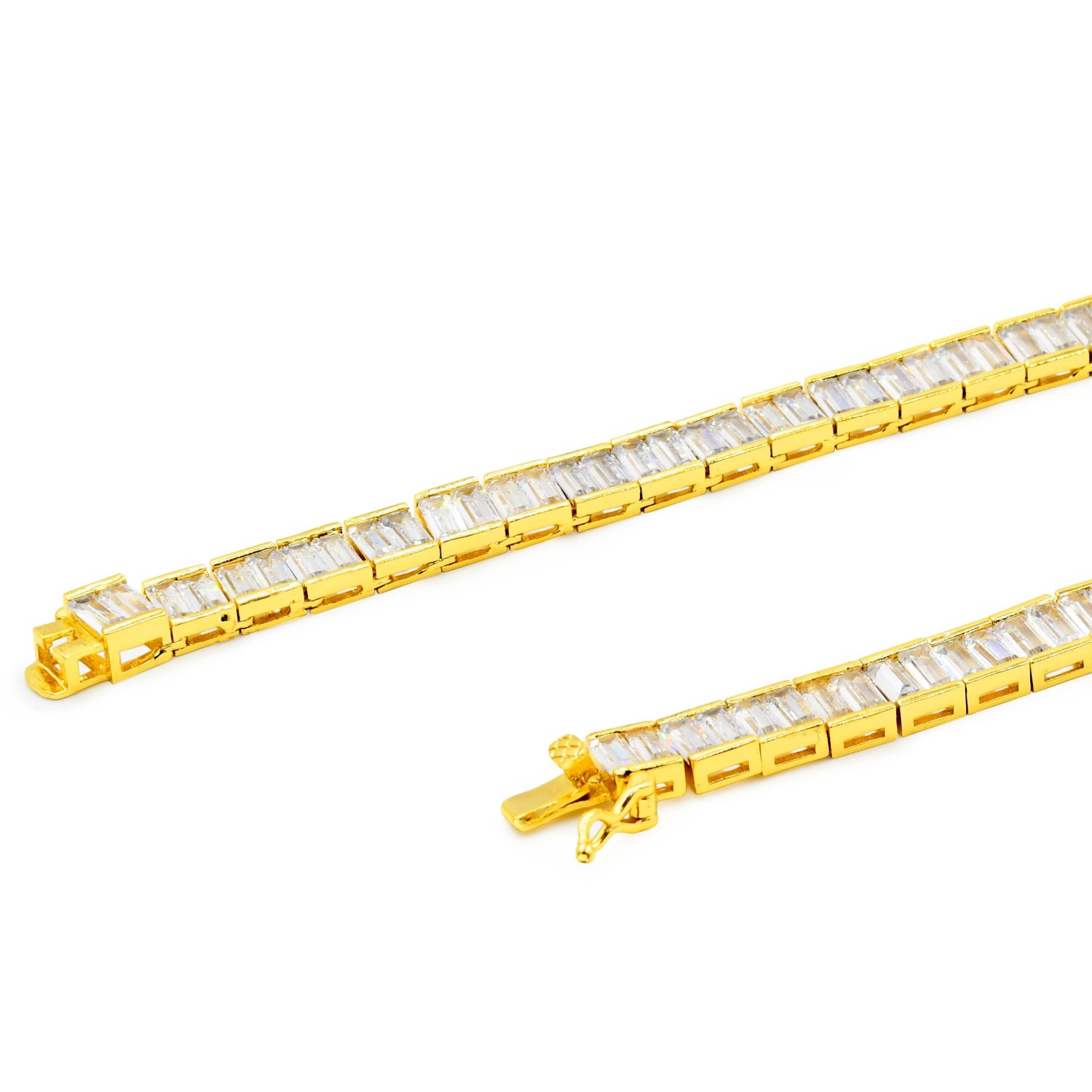 Iced Out Bling Zirkonia Tennis Kette - GLAMOROUS SQUARE 6mm - Bild 4 von 9