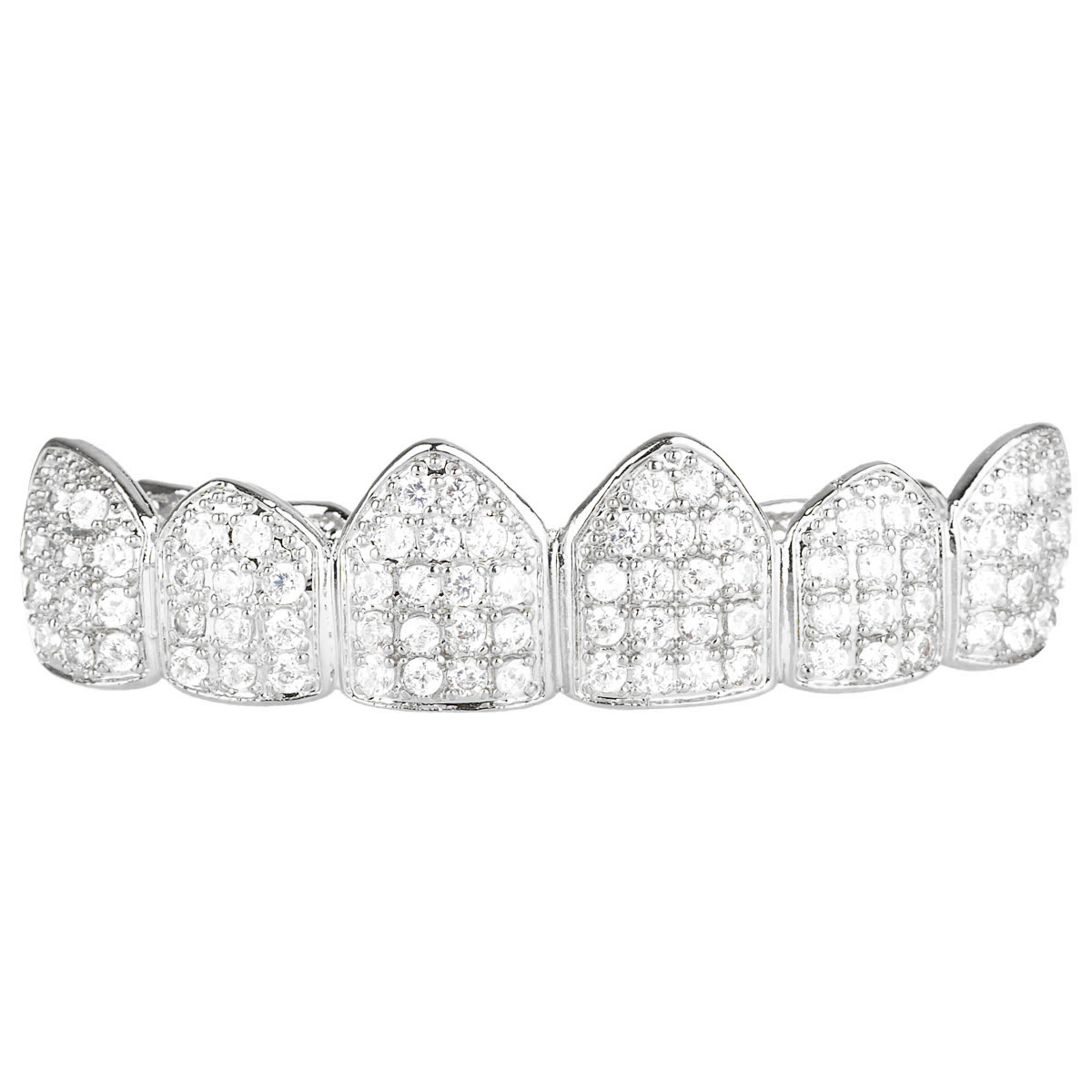 Grillz - Silber - Универсальный размер для всех - Столешница из КУБИЧЕСКОЙ ЦИРКОНИИ