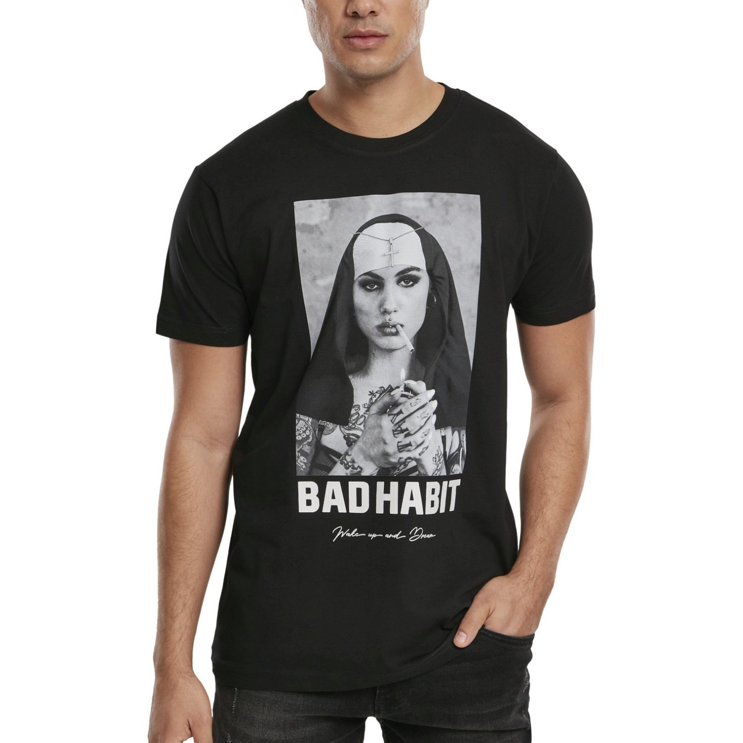 Mister Tee Shirt - BAD HABIT Print - Picture 3 of 10