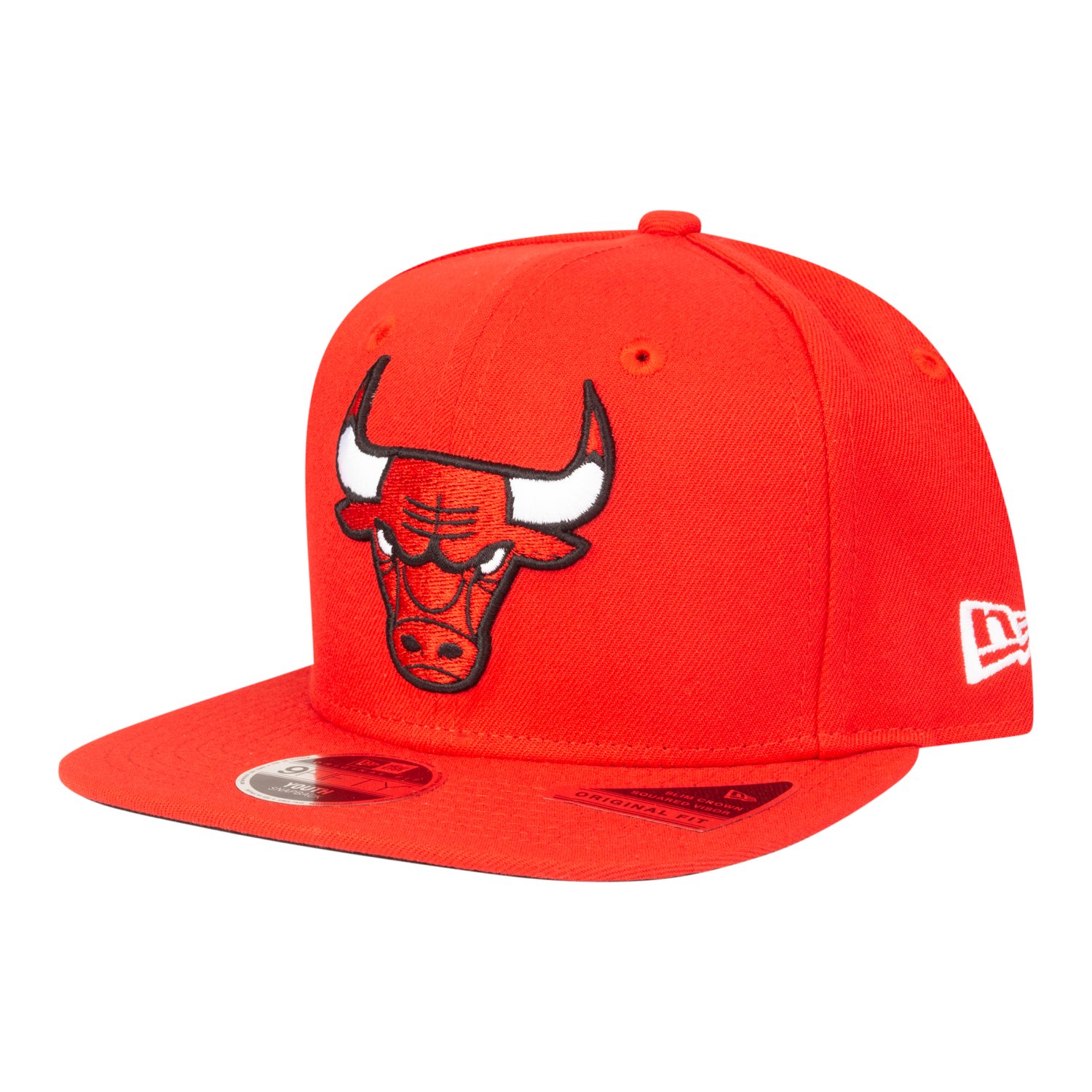 New Era 9Fifty Snapback Cap Kinder – Chicago Bulls Rot, Verstellbar, Größe Youth (52-56 Cm)