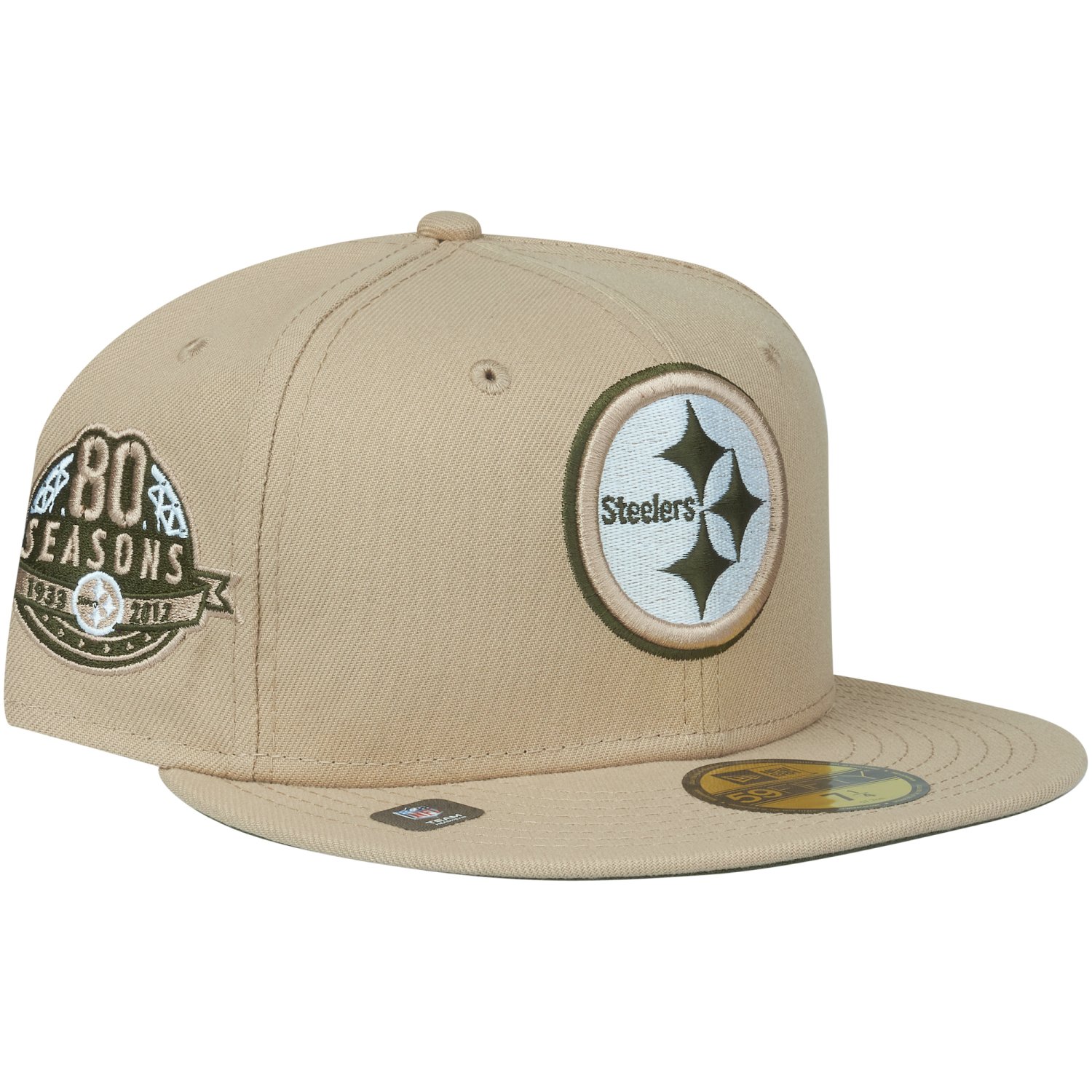 New Era 59Fifty Fitted Cap ANNIVERSARY NFL Teams beige rifle