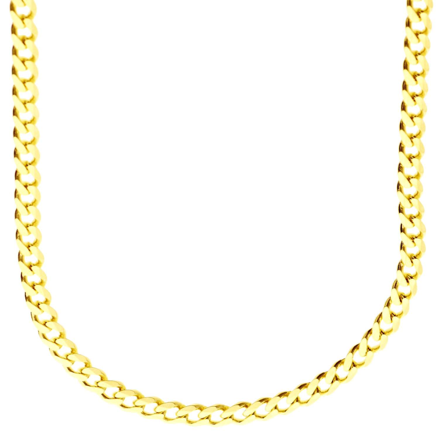 Gourmette En Argent Sterling 925 - Chaîne Curb 4,4mm Plaquée Or - Neuf Avec étiquettes