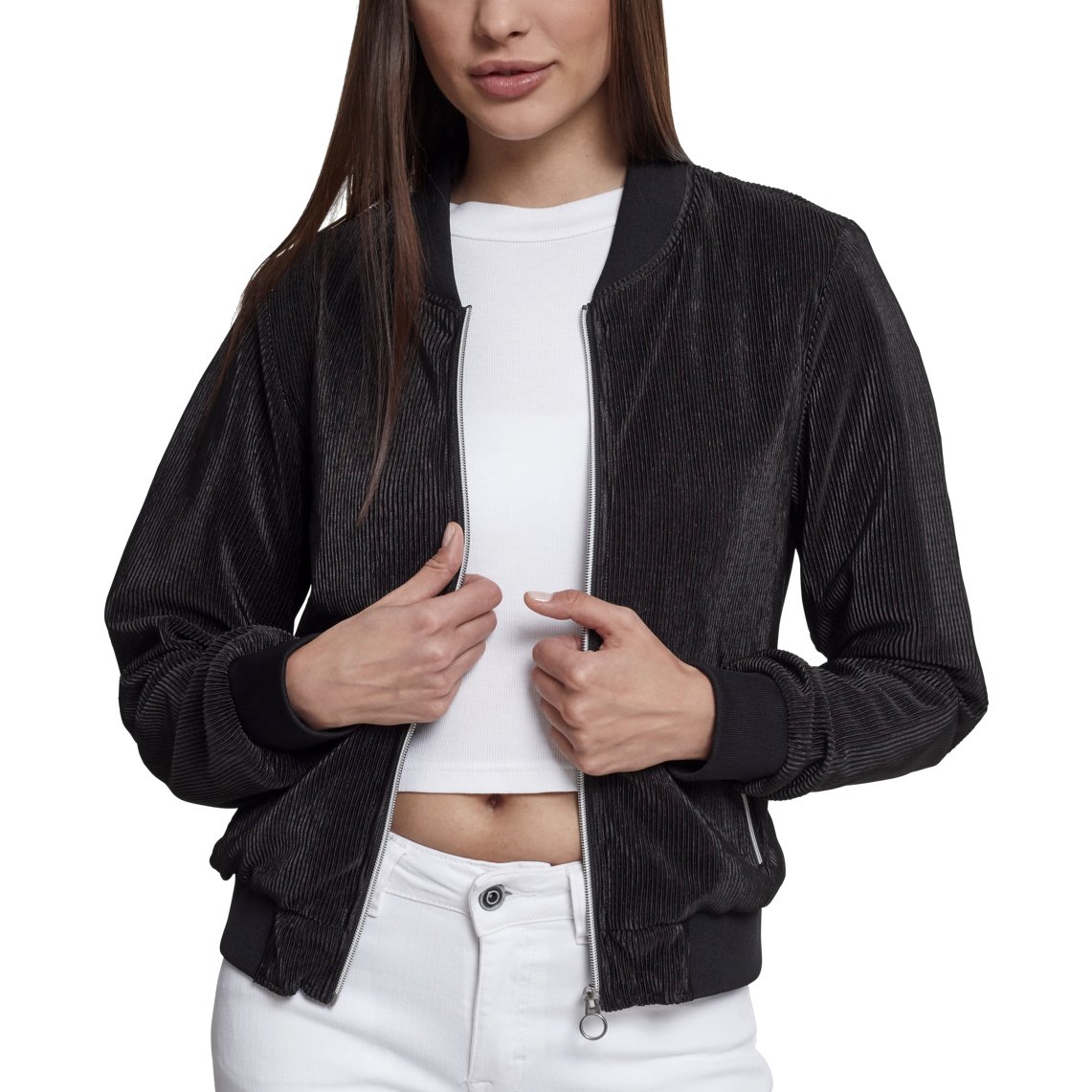 Urban Classics Ladies - Short Pleated Blouson Jacket | eBay