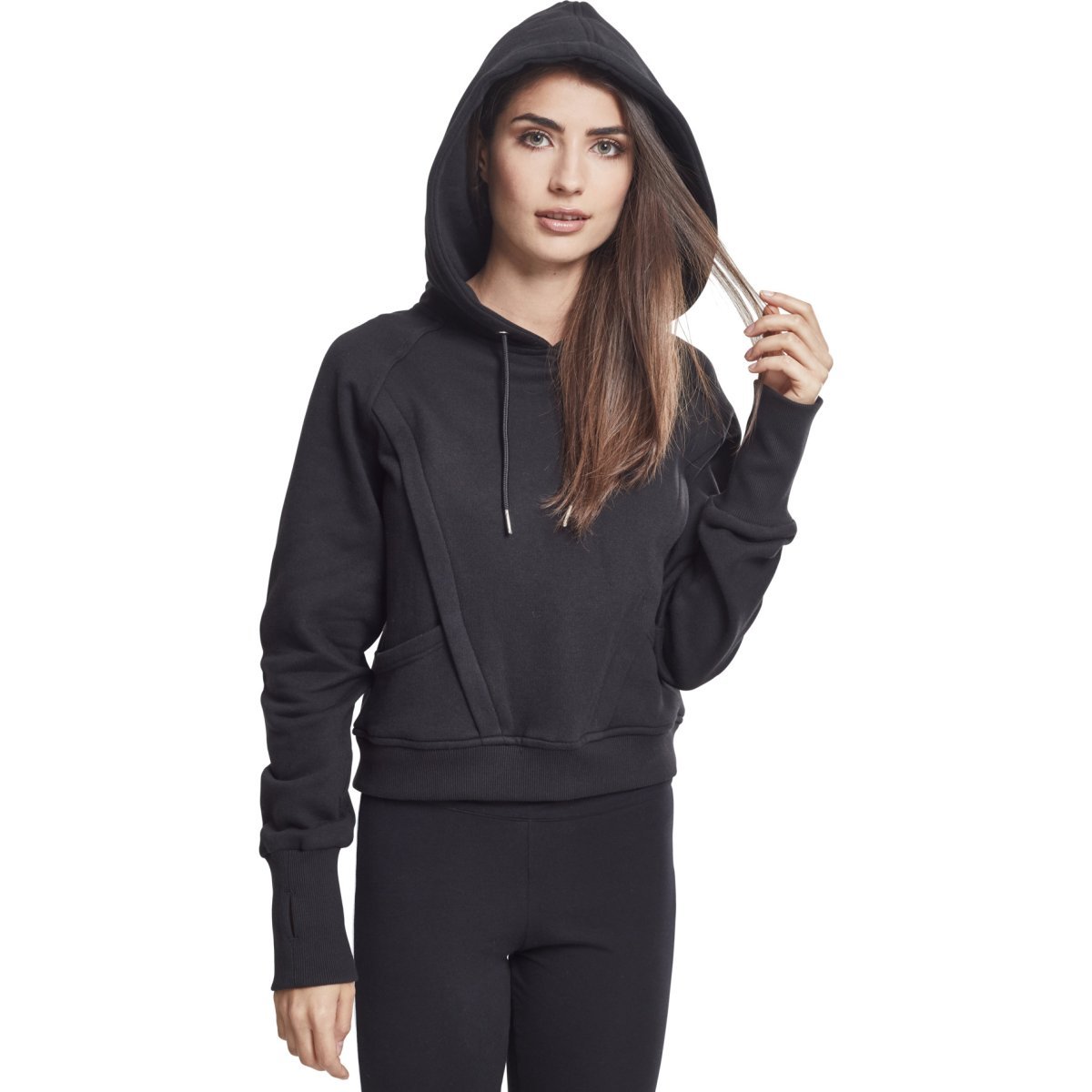 Urban Classics Women Zip Hoodie Short Worker