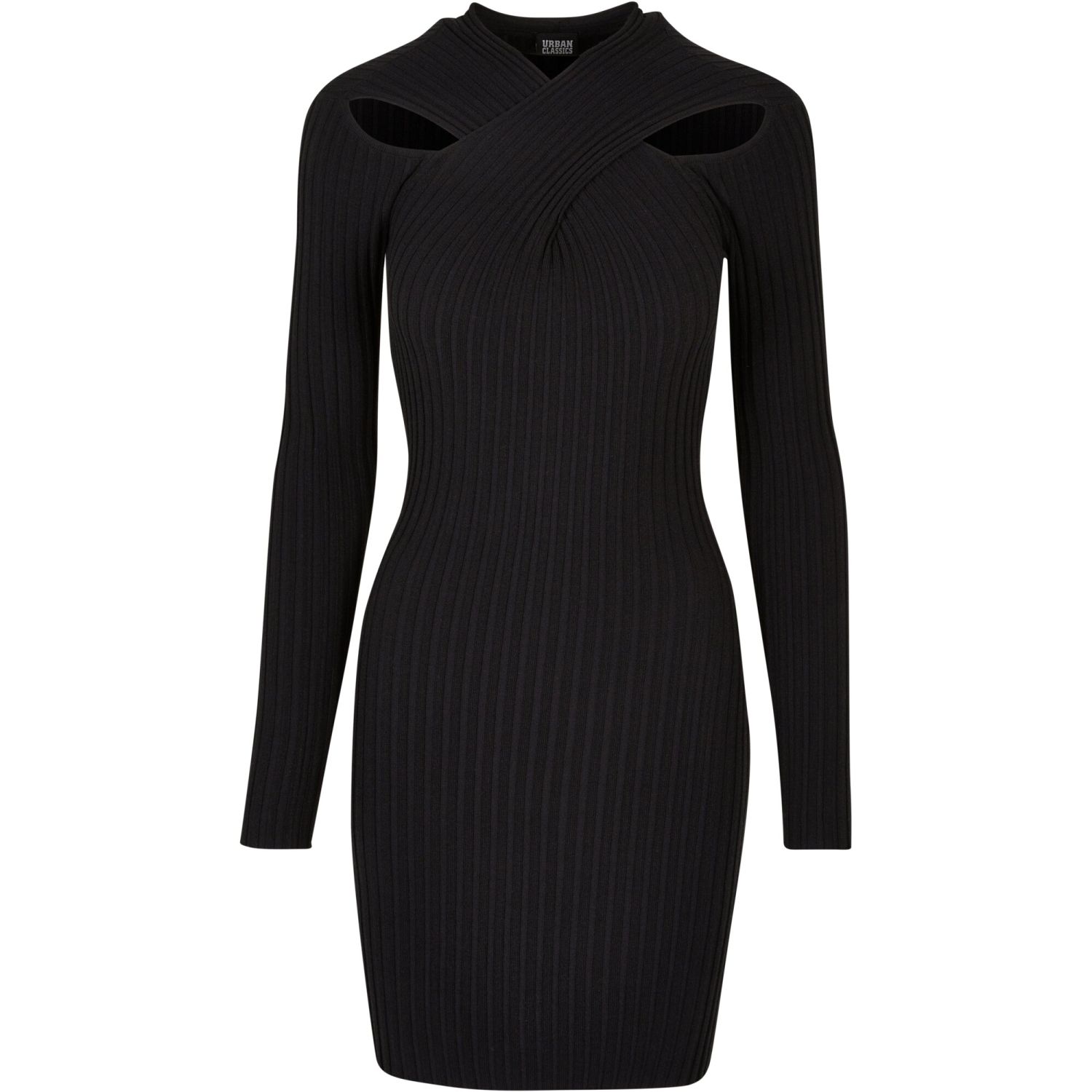 urban classic dresses Classics Ladies - Crossed RIB KNIT Dress Shirt Dress from Urban