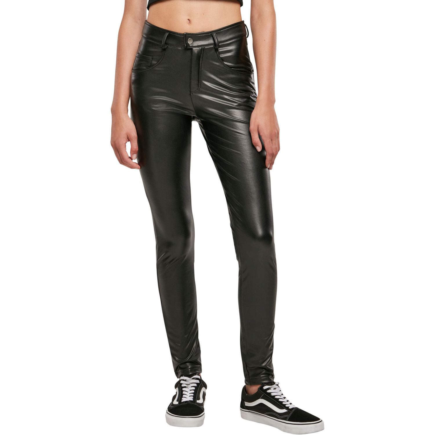 720 high rise faux leather ankle women's jeans