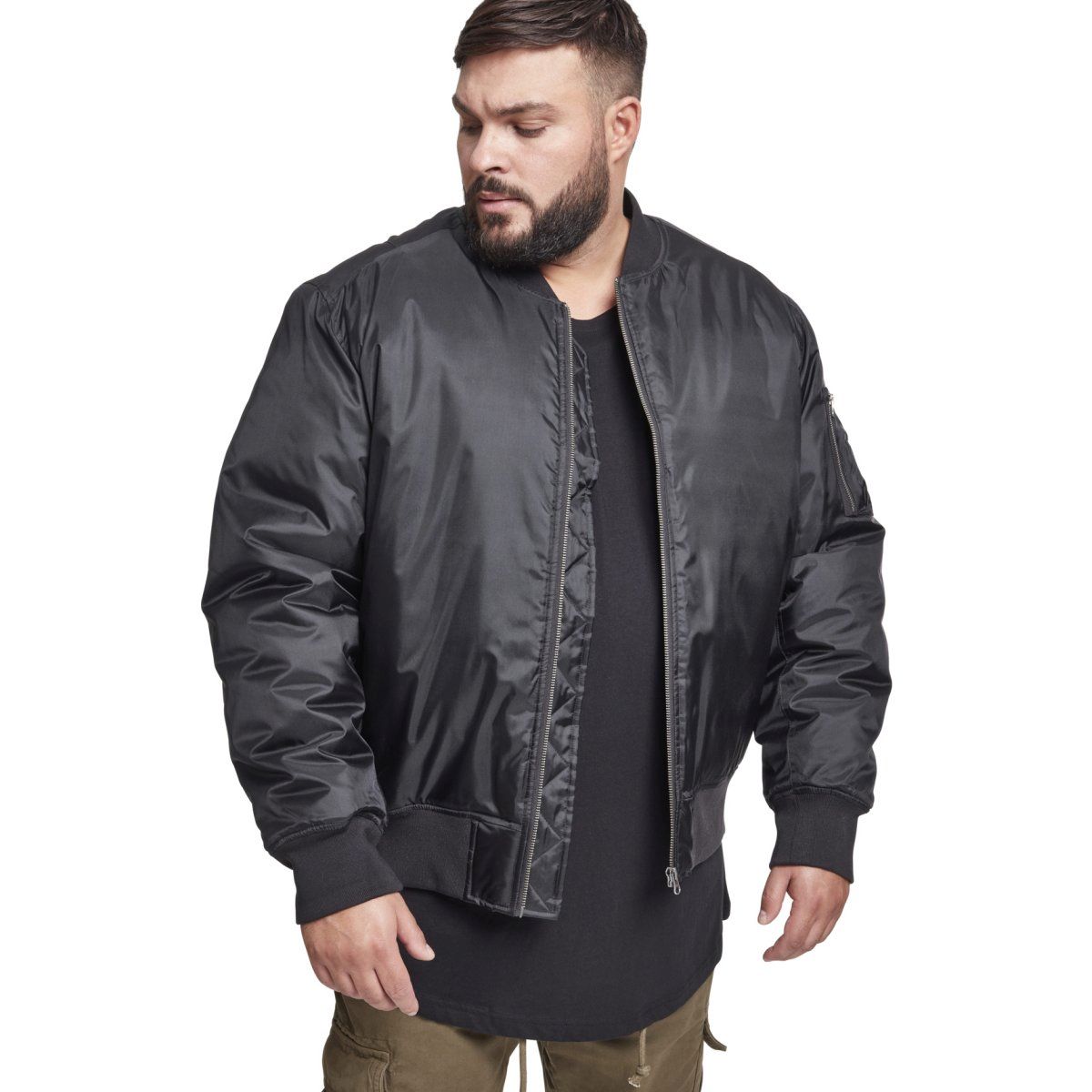Urban Classics SHINY BOMBER Pilot Aviation Jacket