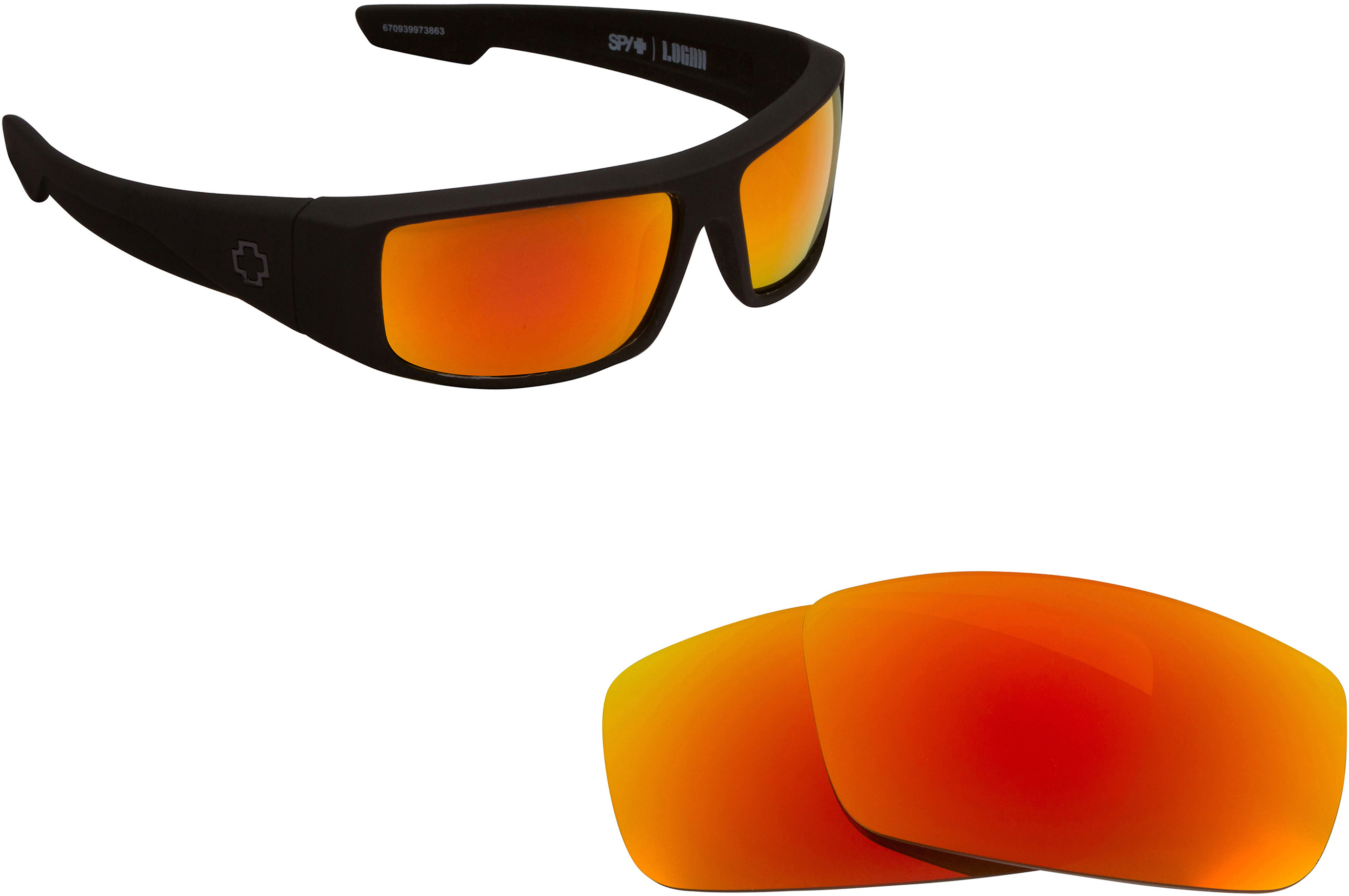 Replacement Lenses for SPY OPTICS LOGAN Sunglasses AntiScratch Multi