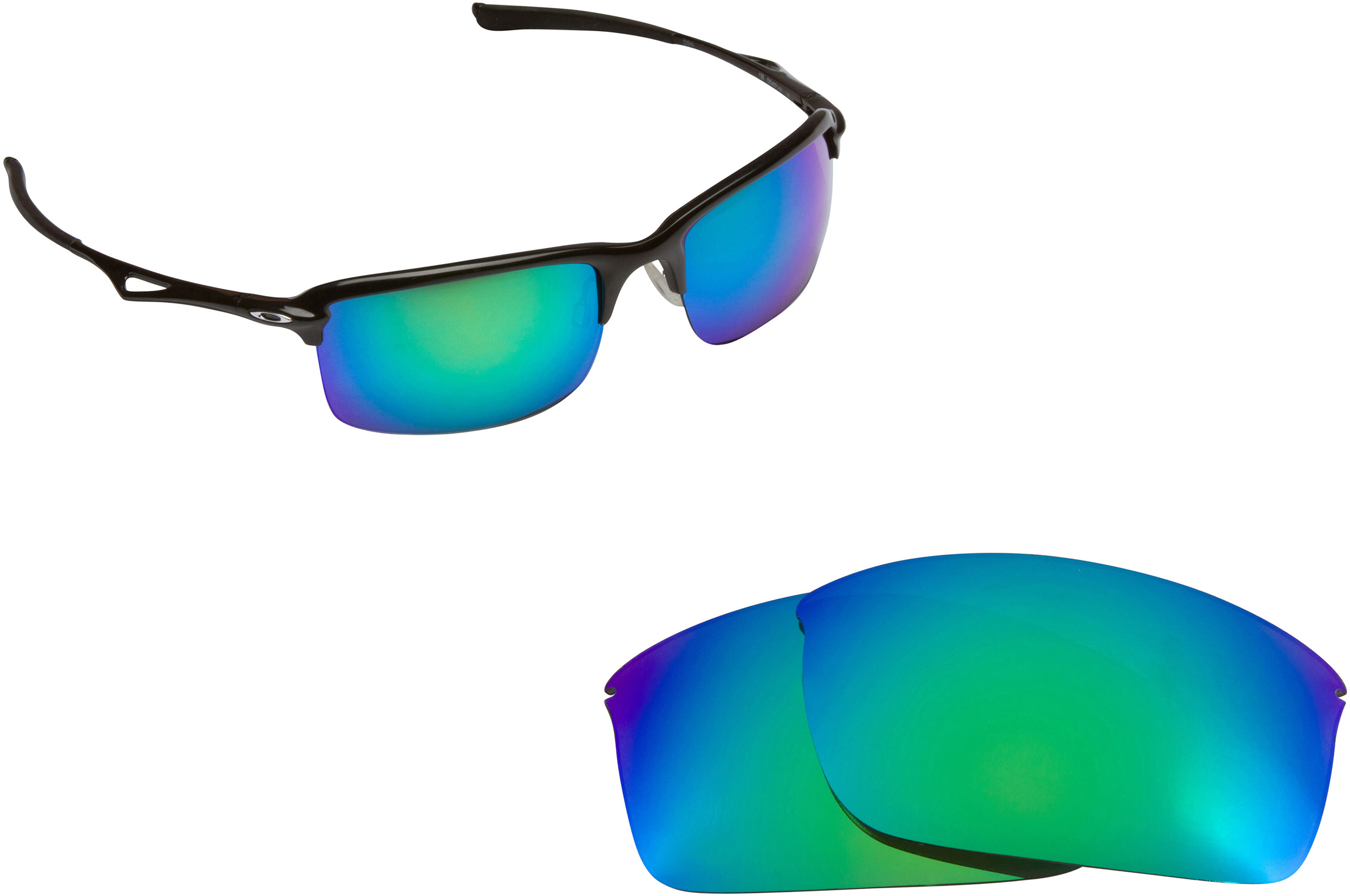 NEW SEEK POLARIZED Replacement Lenses for Oakley WIRETAP Green Mirror