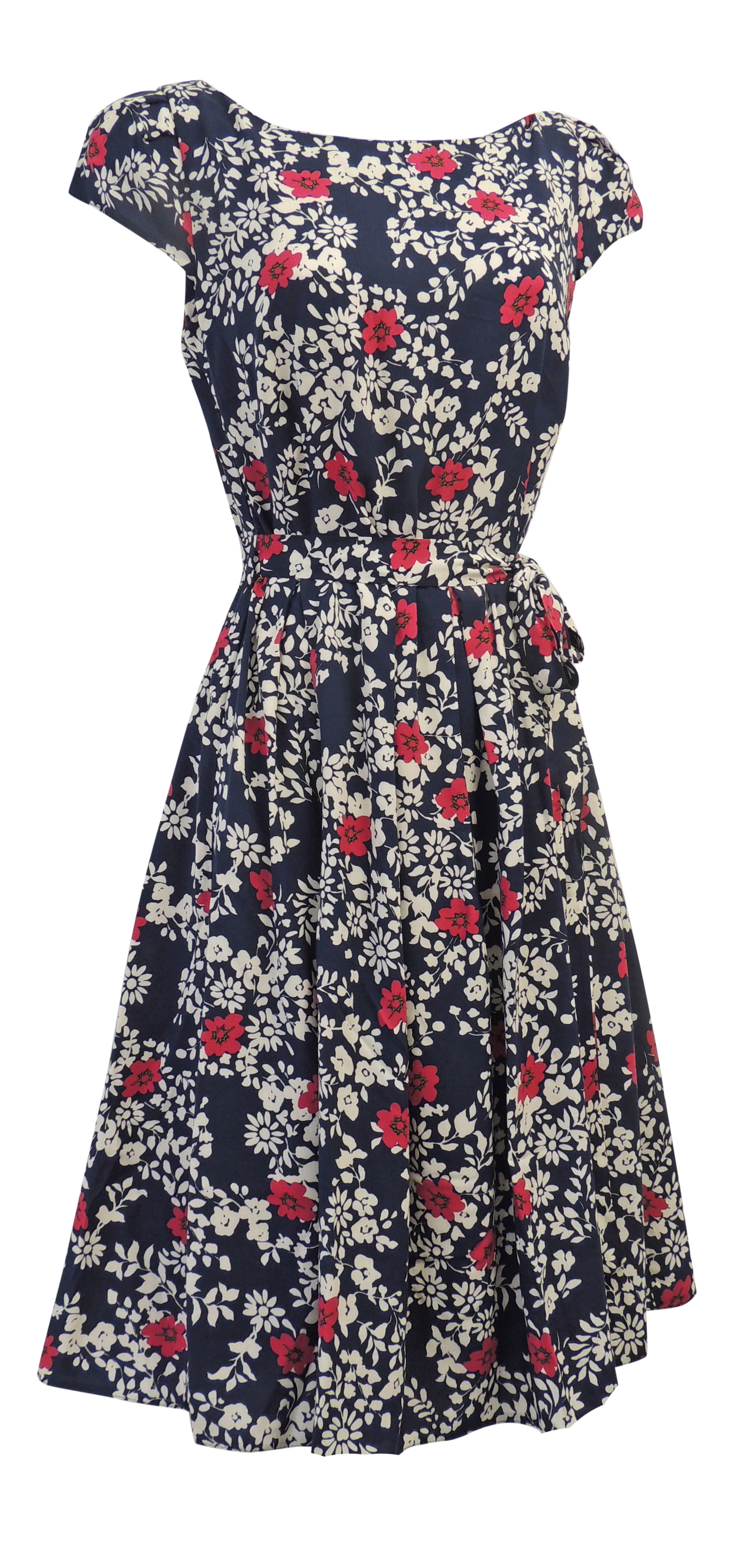 New Rosa Rosa /"Green Pink Ditsy Floral WWII 1930/'s//40’s Vtg Land Girl Tea Dress