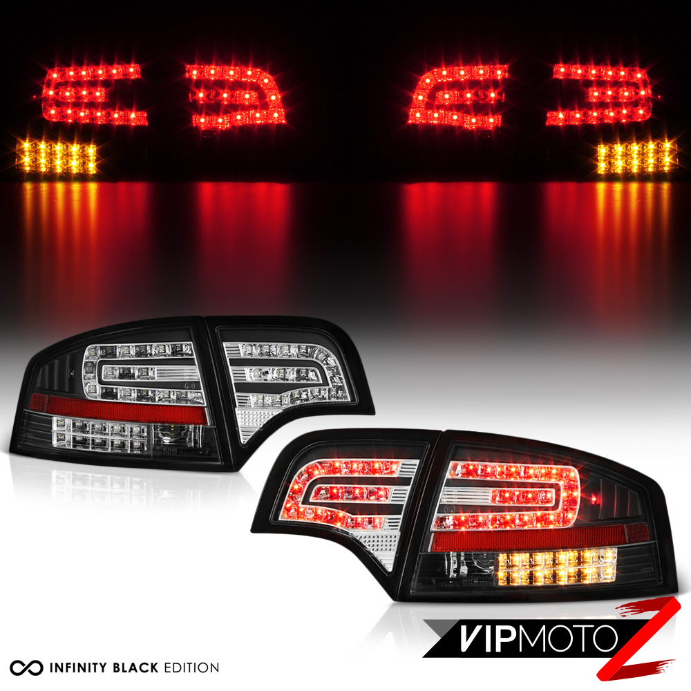Details about 2005-2008 Audi A4 S4 RS4 B7 Sedan Black LED Rear Brake Signal  Tail Light 4PC SET
