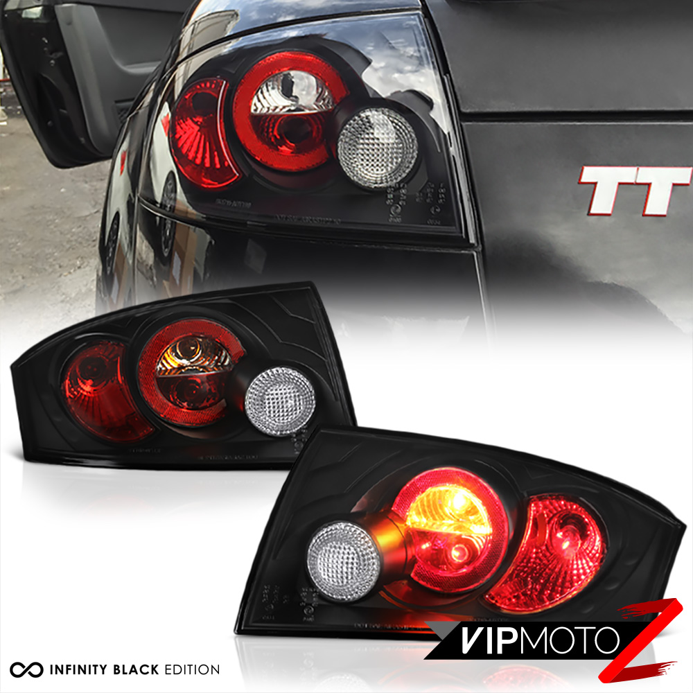 For 99-06 Audi TT Altezza Black Tail Lights Lamps Rear Brake Pair Left+Right