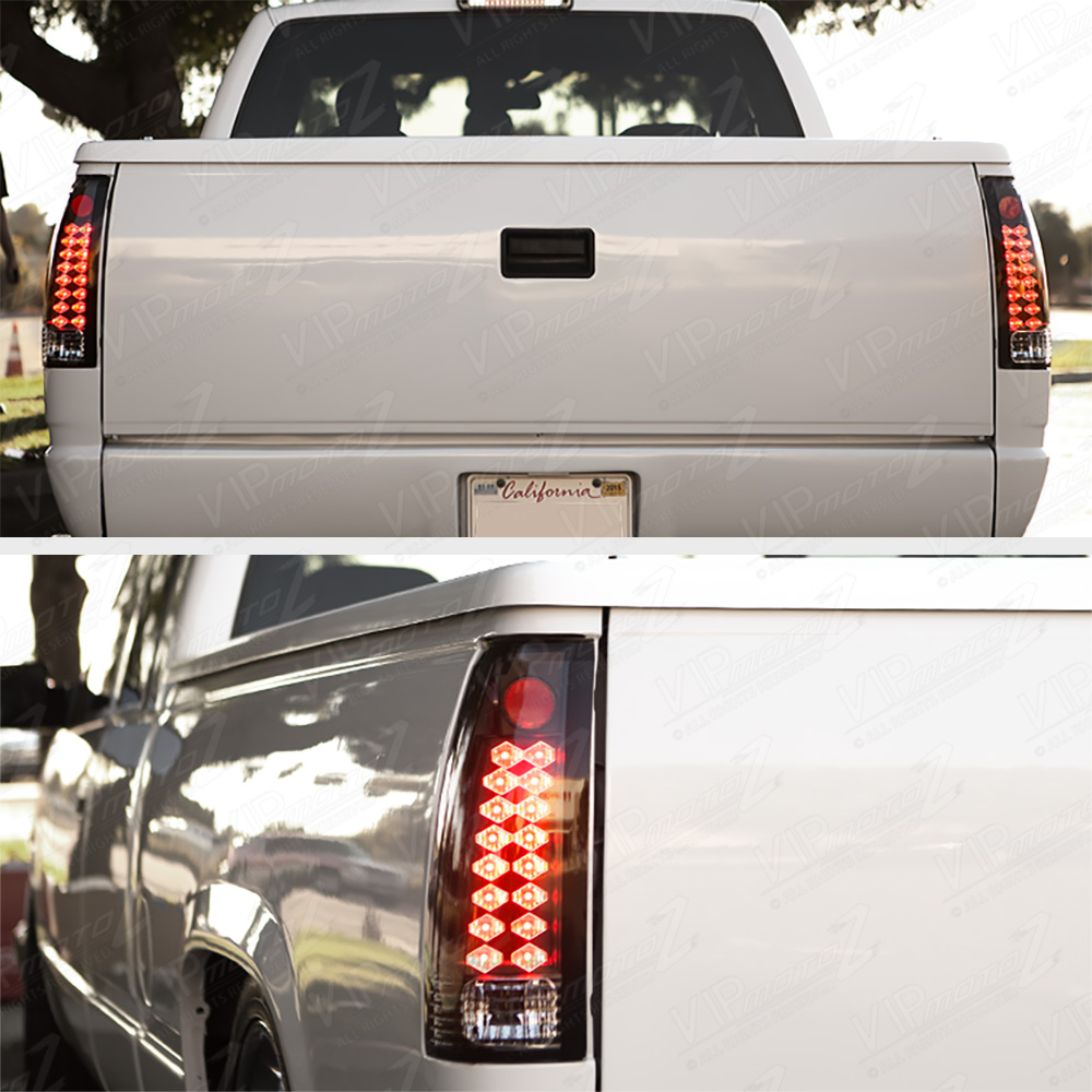 9498 Chevy K1500 Roof Cab Light Taillamps Euro Clear Parking Lights
