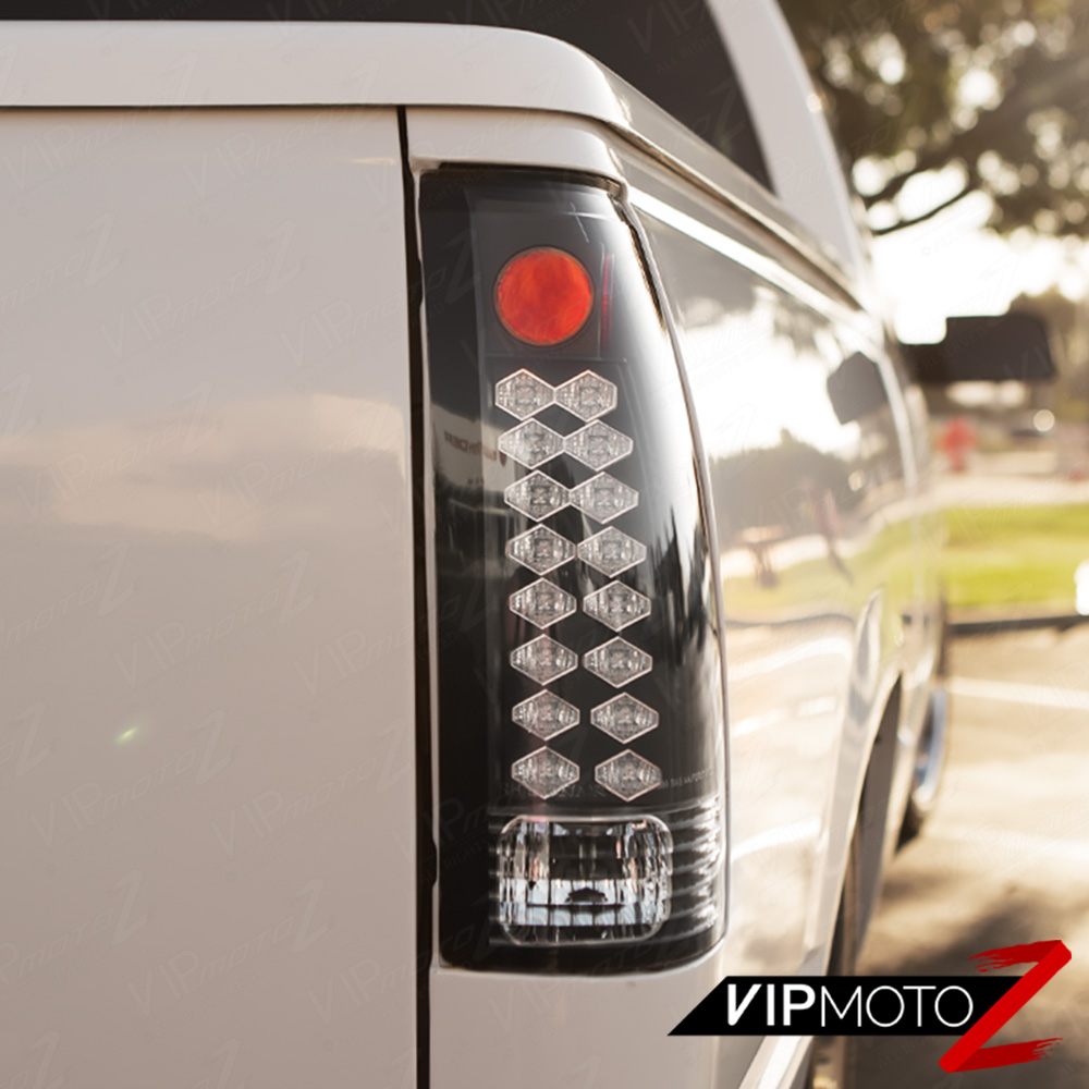 For 8898 Chevy GMC Silverado Sierra Suburban Tahoe LED Black Tail