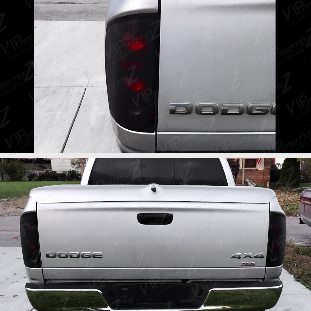 [SINISTER BLACK] 20022006 Dodge Ram 1500 2500 3500 Smoke Tail Lights Brake Lamp eBay