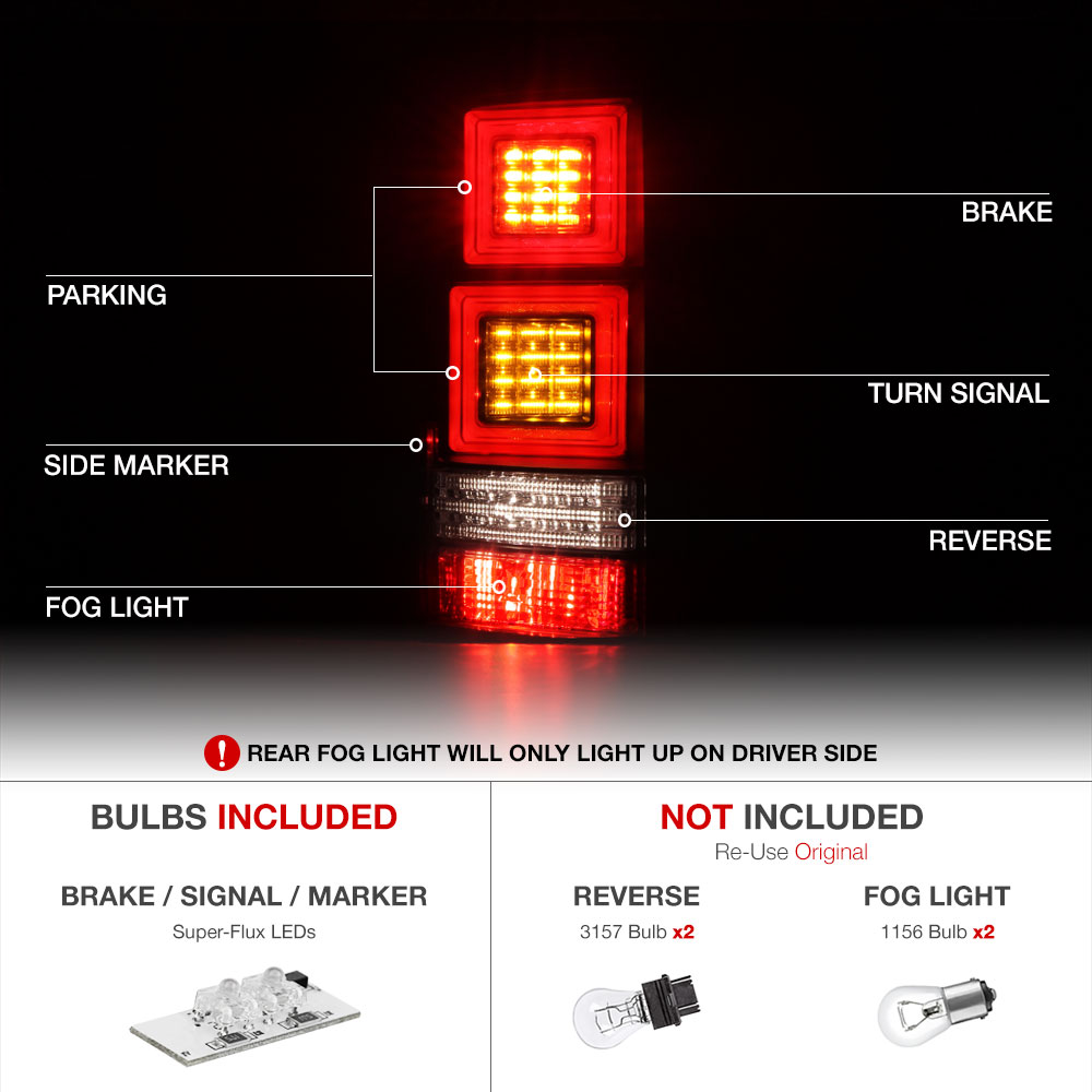 20052009 Land Rover Discovery 3 LR3 [OLED Neon Tube] Black LED Rear Tail Lights eBay