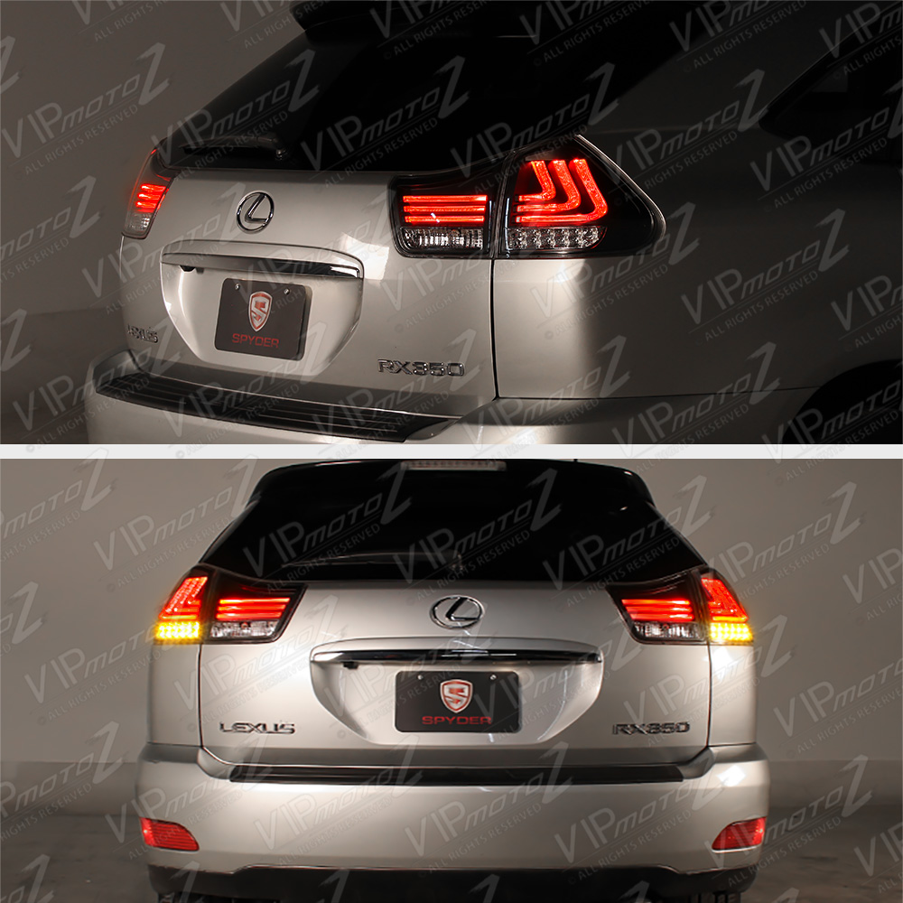 For 200409 Lexus RX330 RX350 Black "NEWEST LED TUBE" Rear Brake Tail