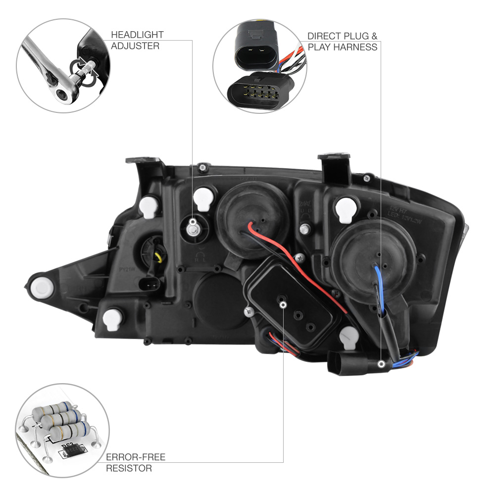 19992006 Audi TT Quattro Chrome Euro Style LED Daytime Running