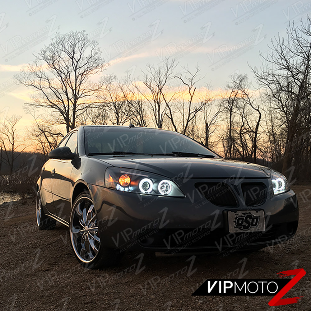20052010 Pontiac G6 GT GTP GXP BASE Black CCFL Halo Rim LED Headlights