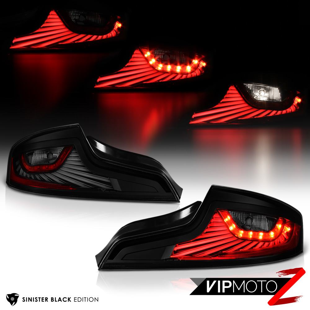 "DARKEST Smoke" LED STRIP Tail Lights Assembly For 20032005 Infiniti