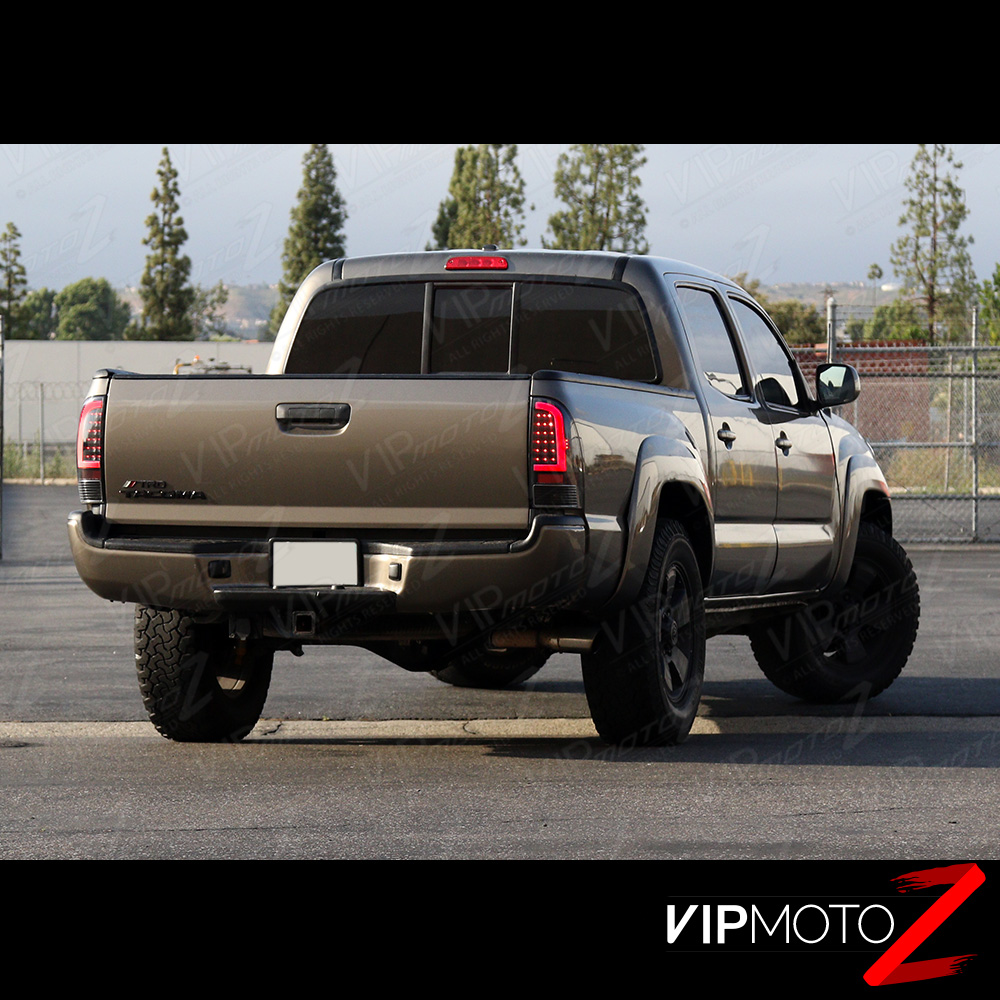 For 05-15 Toyota Tacoma Prerunner Xrunner TRD Black LED Neon Tube Tail