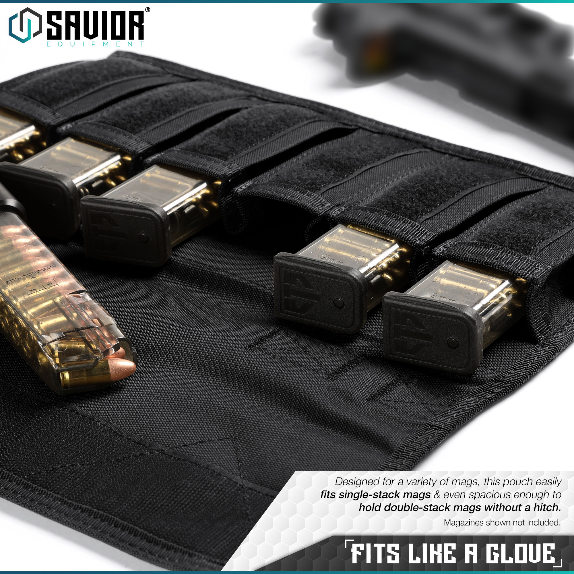 SAVIOR EQUIP Tactical 6-Slot Hand Gun Pistol Mag Pouch