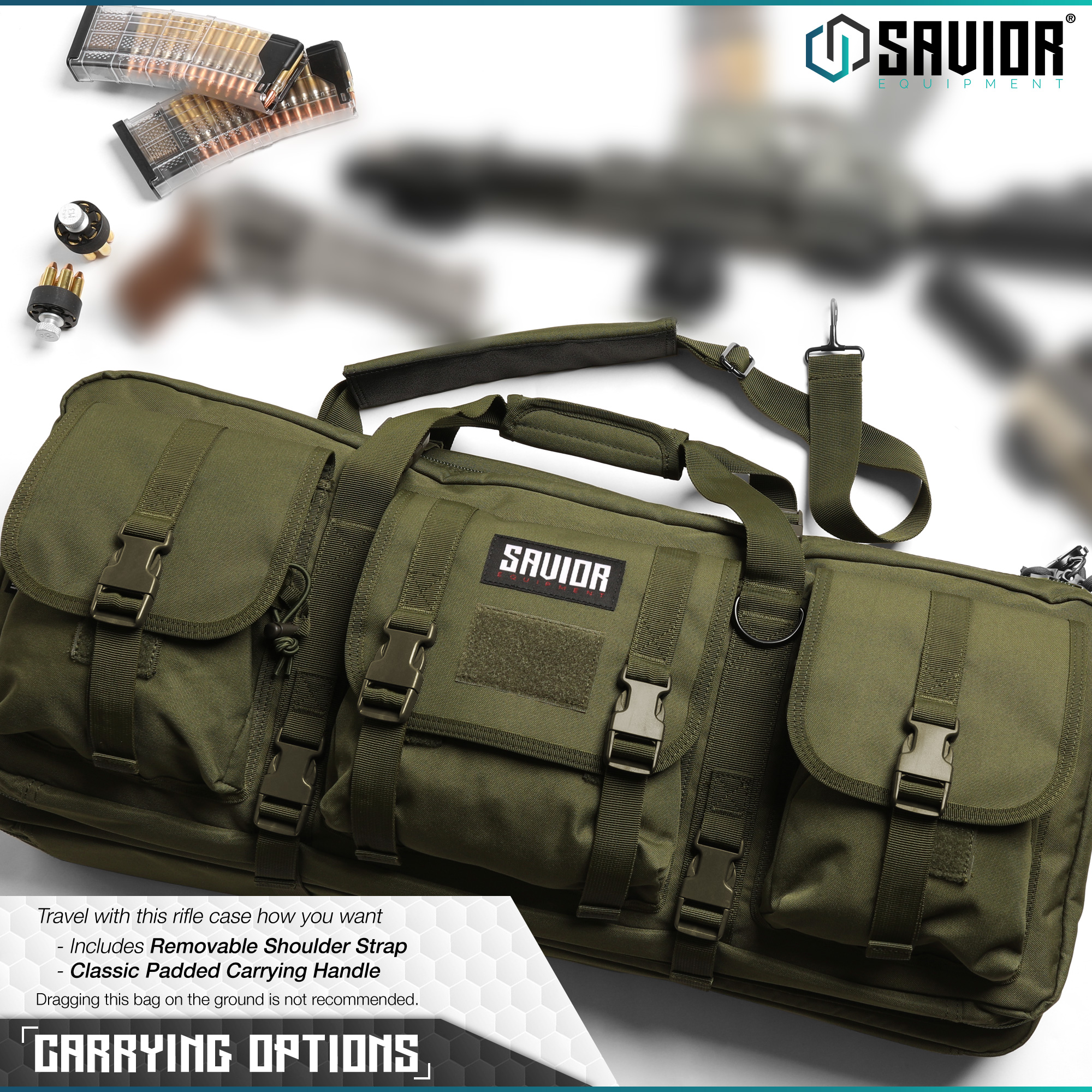 24" 28" 32" Savior Equipment Sub Shot Gun Pistol Soft Case Short Rifle Carry Bag - Picture 30 of 31