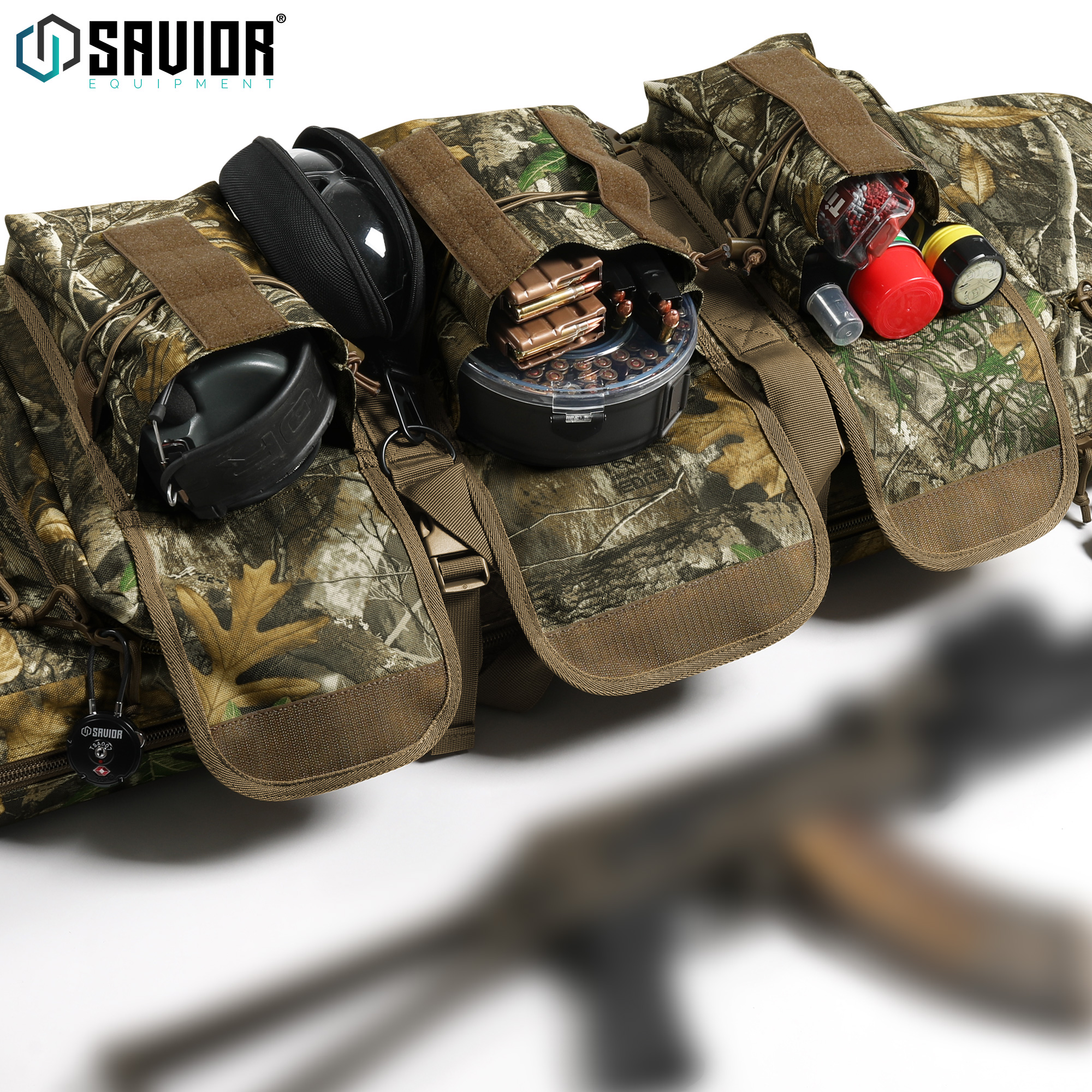 SAVIOR EQUIP Tactical Double Rifle Bag Gun Range Padded Soft Case 36" 42" 46" 55 - Picture 29 of 49