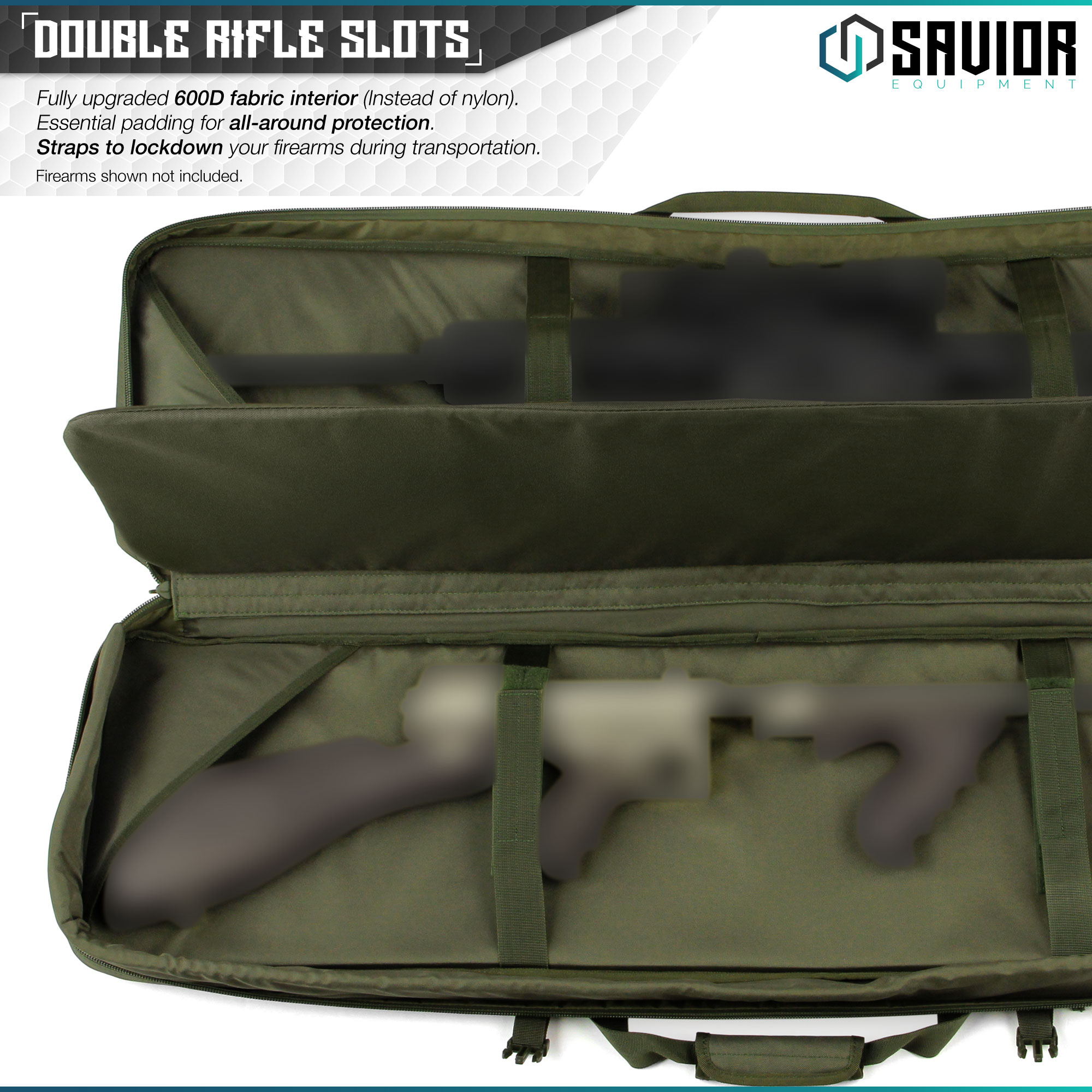 "SAVIOR" Double Rifle Soft Case Firearm Long Carbine Gun Padded Carry