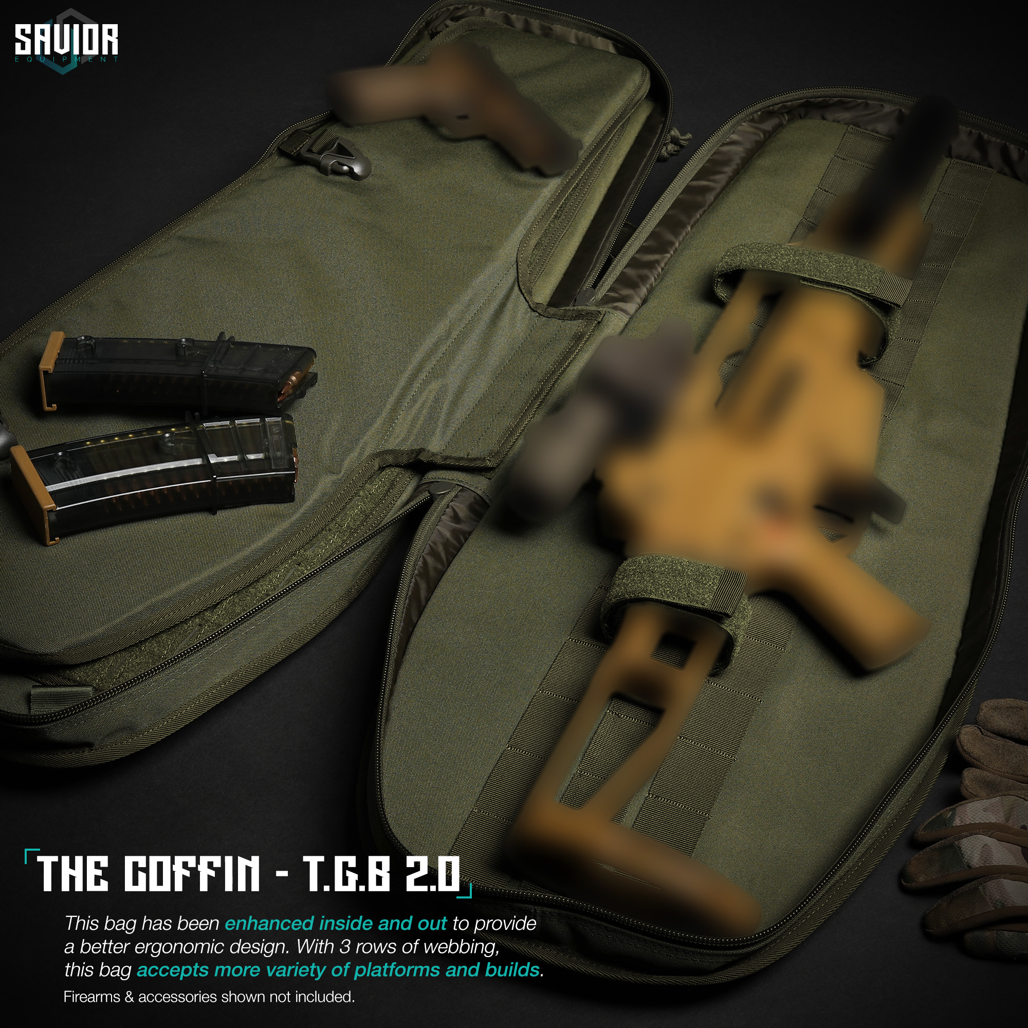 SAVIOR Equipment Tactical Discreet Pistol Bag Sling Short Rifle Soft