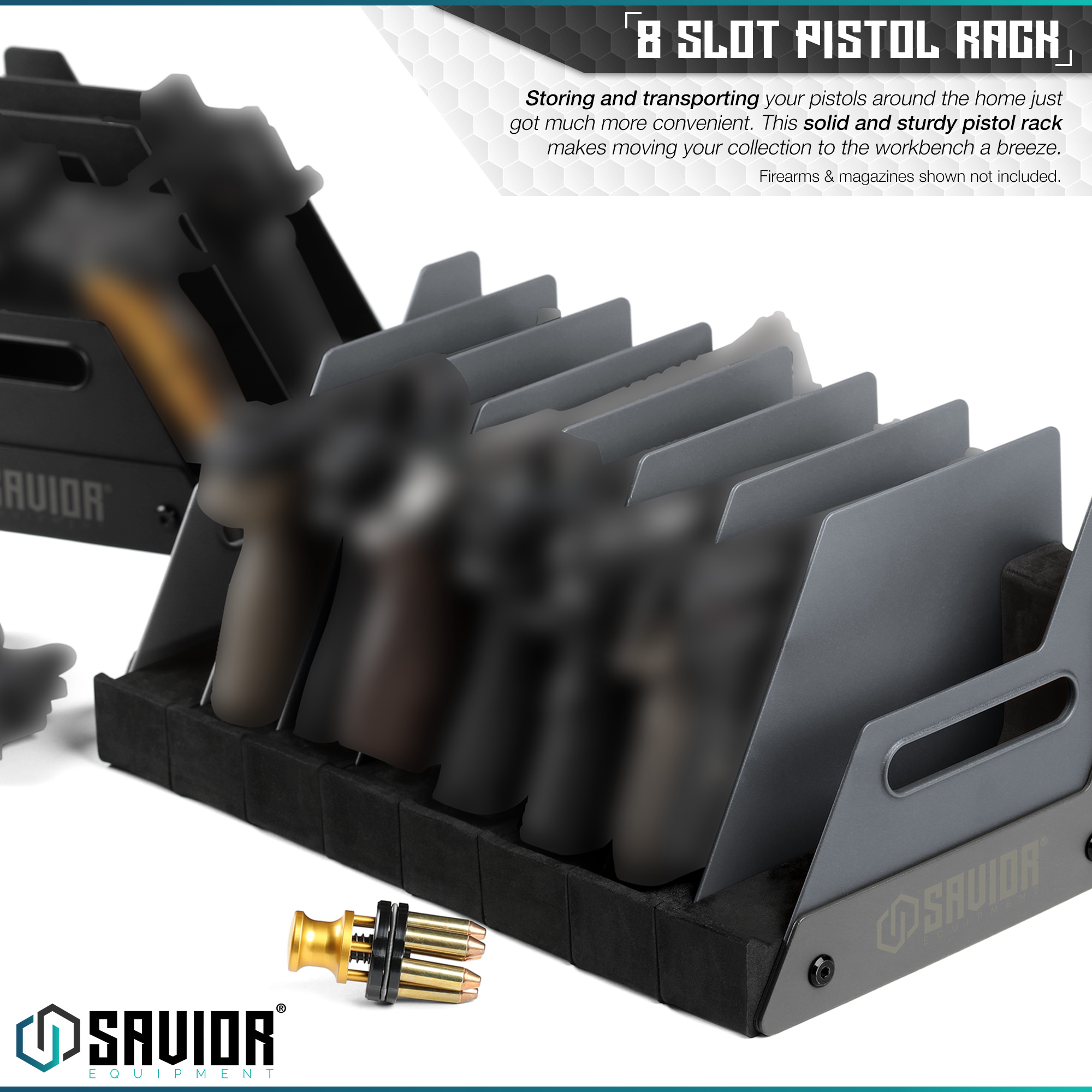 [SAVIOR]4-12 Gun Pistol Rack Revolver Handgun Storage Gun Safe ...