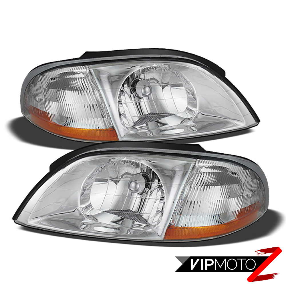 1999 2000 2001 2002 2003 Ford Windstar Chrome Front Headlights Assembly