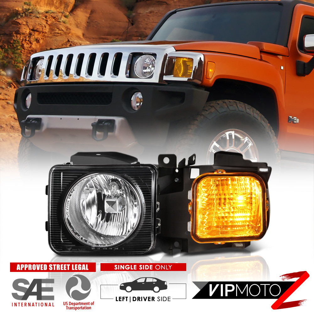 New 20062010 Hummer H3 H3T [Driver Side] Headlight Headlamps Corner