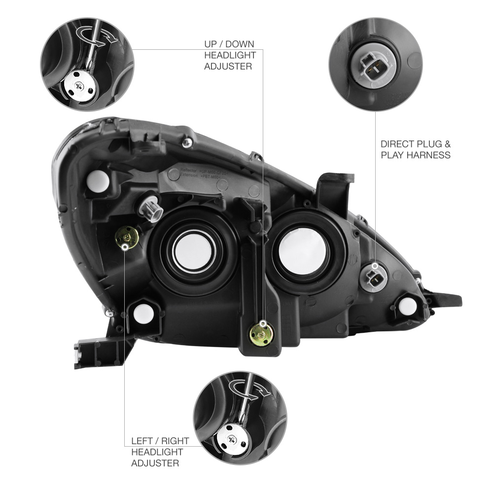 For 200506 Lexus ES330 "FACTORY STYLE" Chrome Headlights Lamps