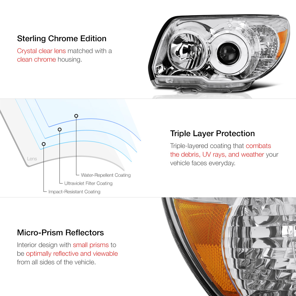 For 2006 2007 2008 2009 Toyota 4 Runner 4Runner Factory Style Headlight