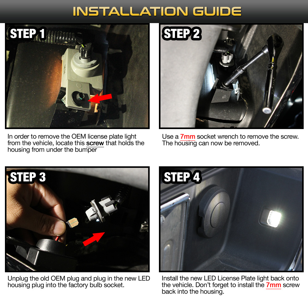 20152021 Chevy Colorado GMC Canyon FULLSMD LED License Plate Light