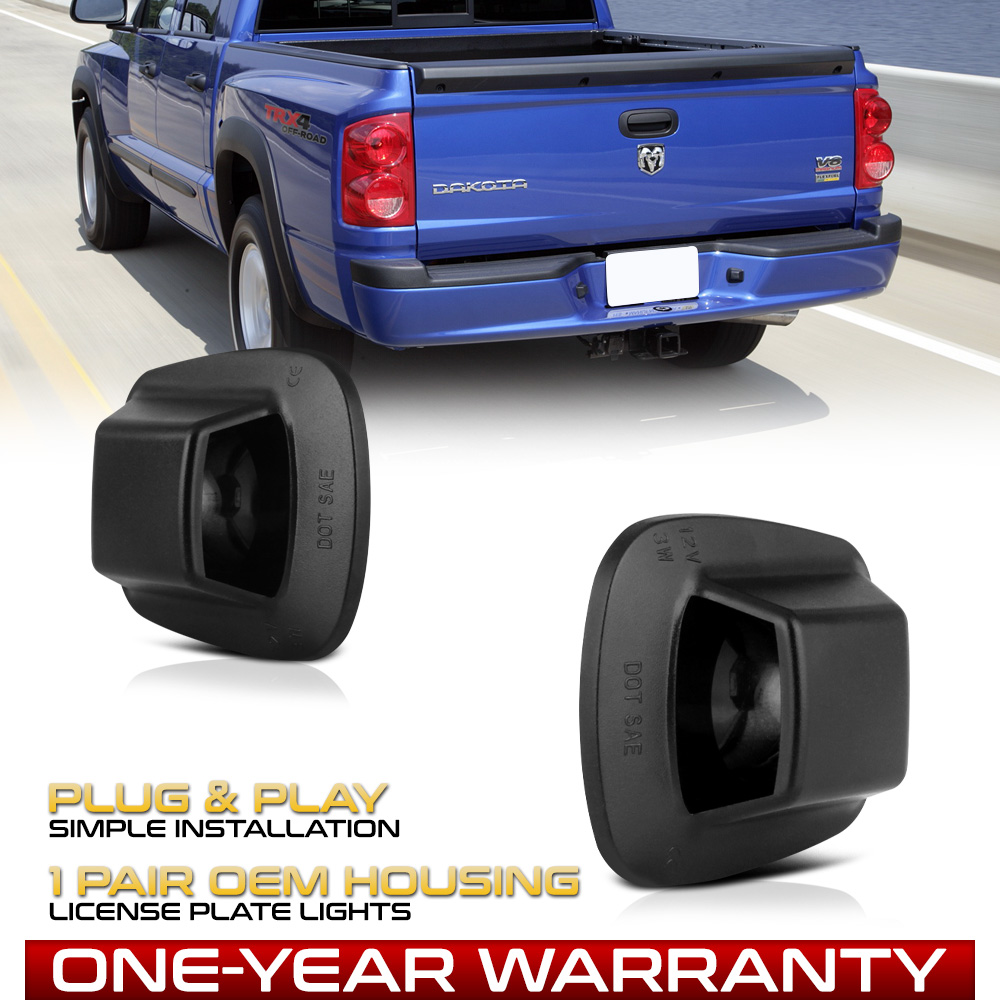 "OESTYLE" Black Rear Bumper Tag Light License Plate Lamp Fit 9711