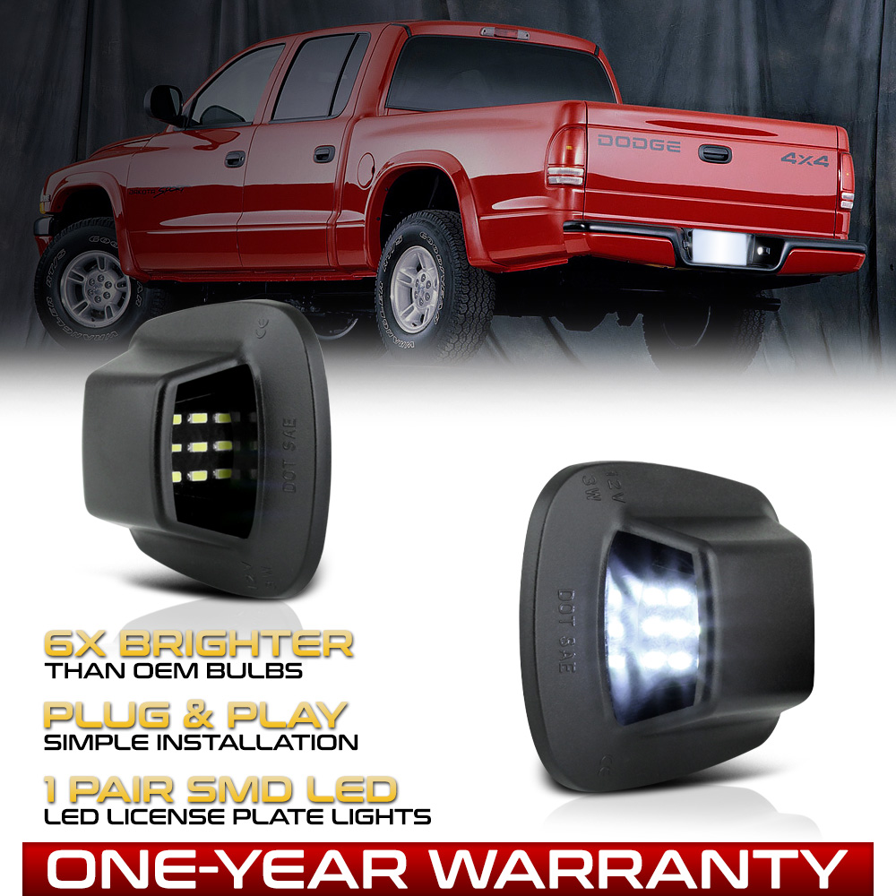 [FULL LED] Bright White License Plate Light SET For 199711 Dodge