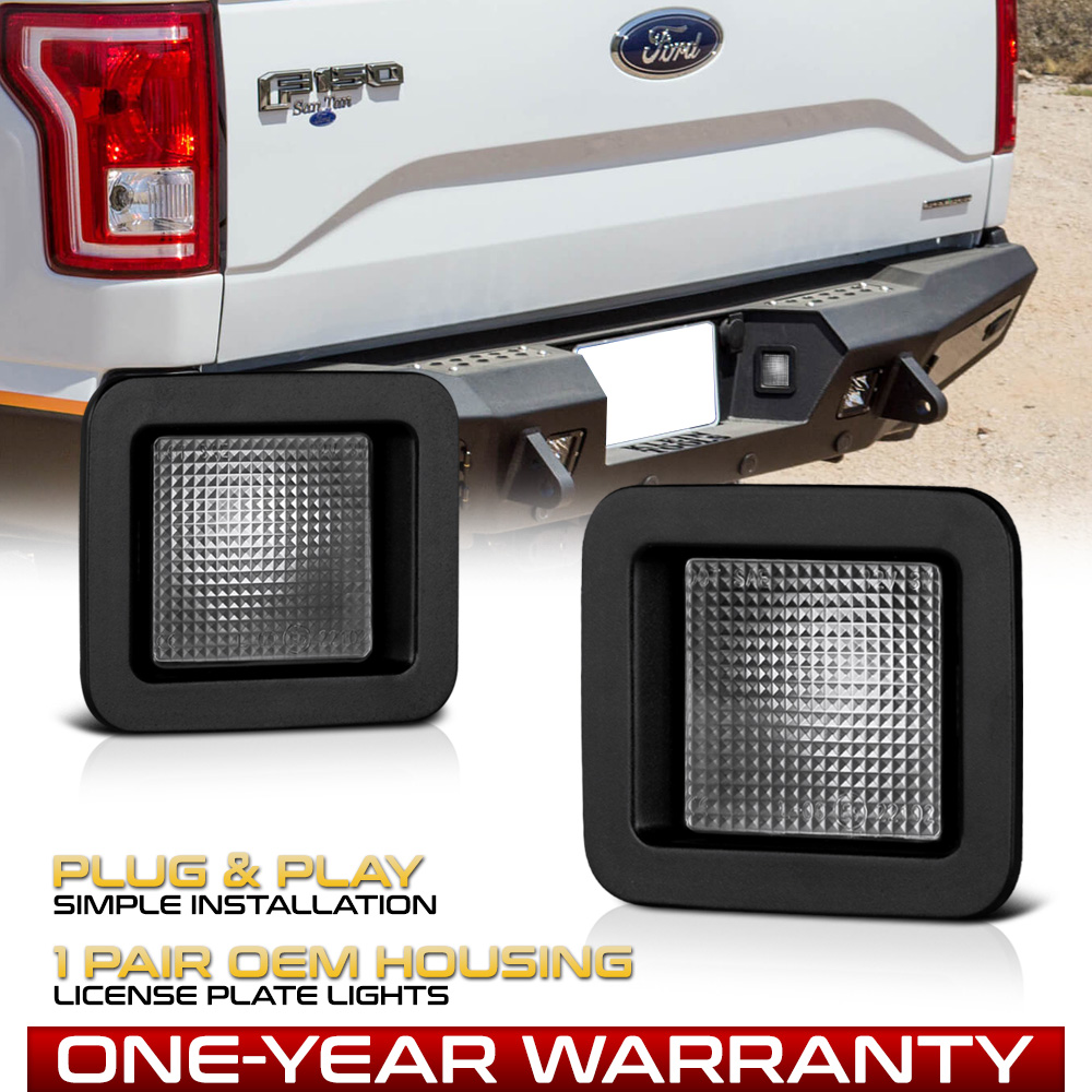 2PCs OEStyle License Plate Light Lamp Assembly 20152019 Ford F150