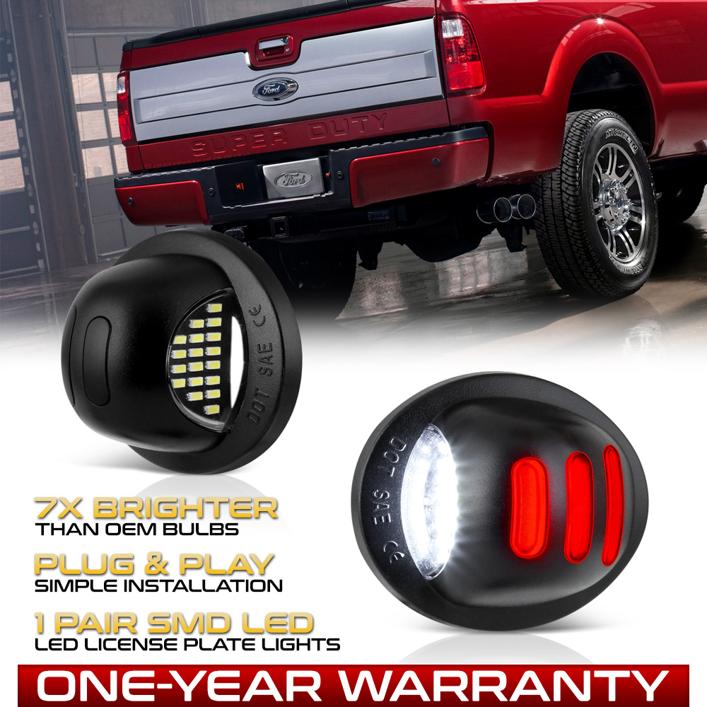 [RED NEON GLOW] LED License Plate Tag Light Lamp 19992016 Ford F250