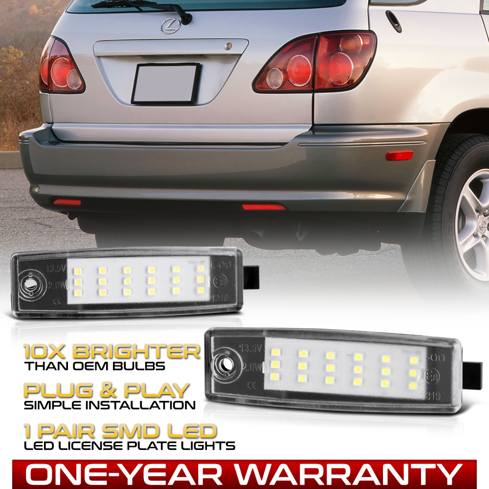 [BRIGHT WHITE] LED License Plate Light Set For 0813 Toyota Highlander