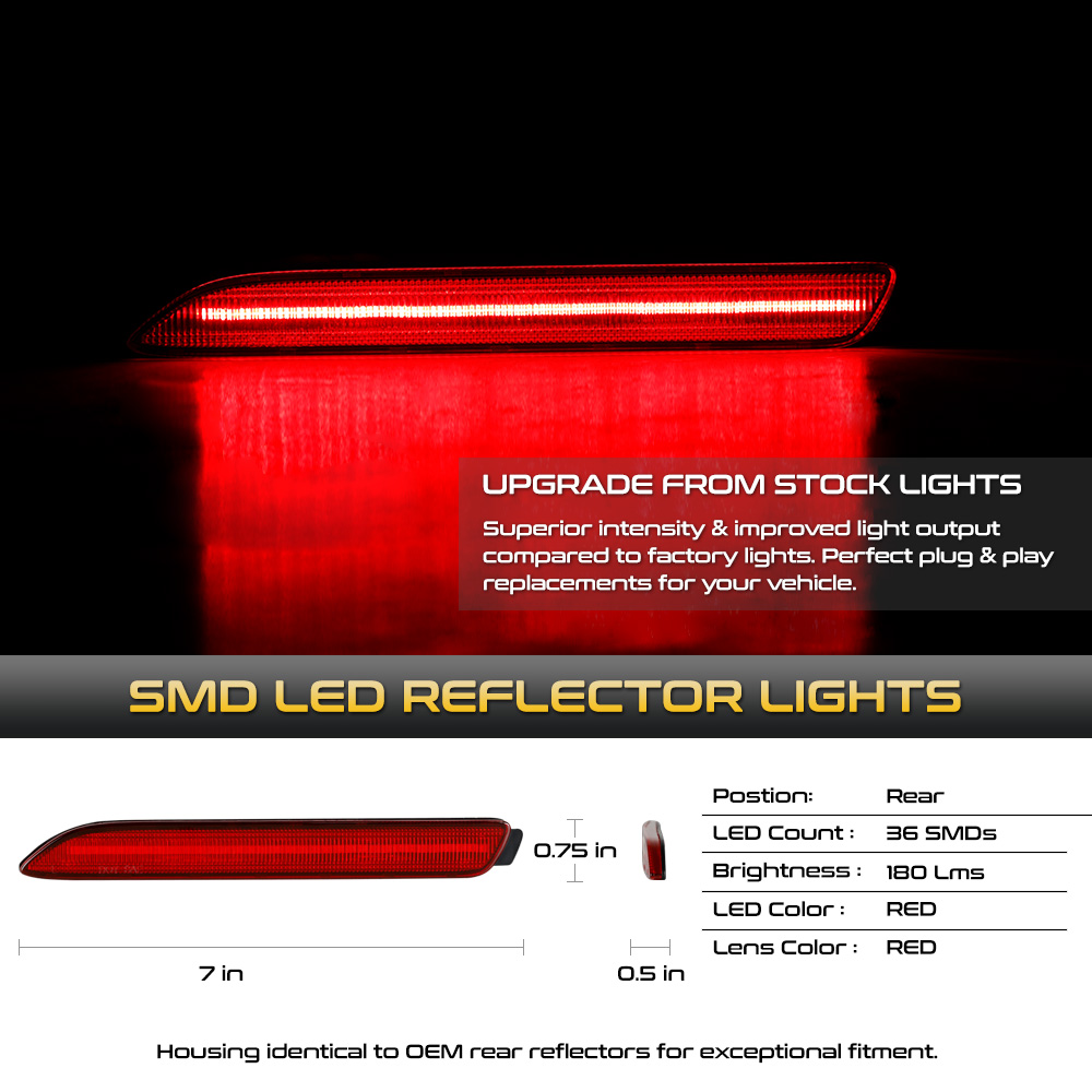 2in1 LED Rear DRL Reflector+Tail Brake Lights For Lexus
