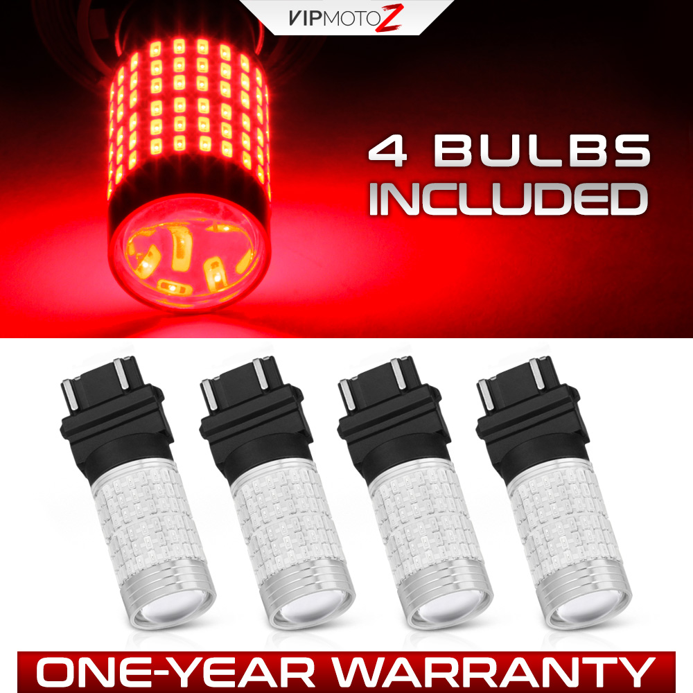 2Pair 3157R LED Brake Light Bulbs Red Tail Stop High Power Lamp For Chevrolet