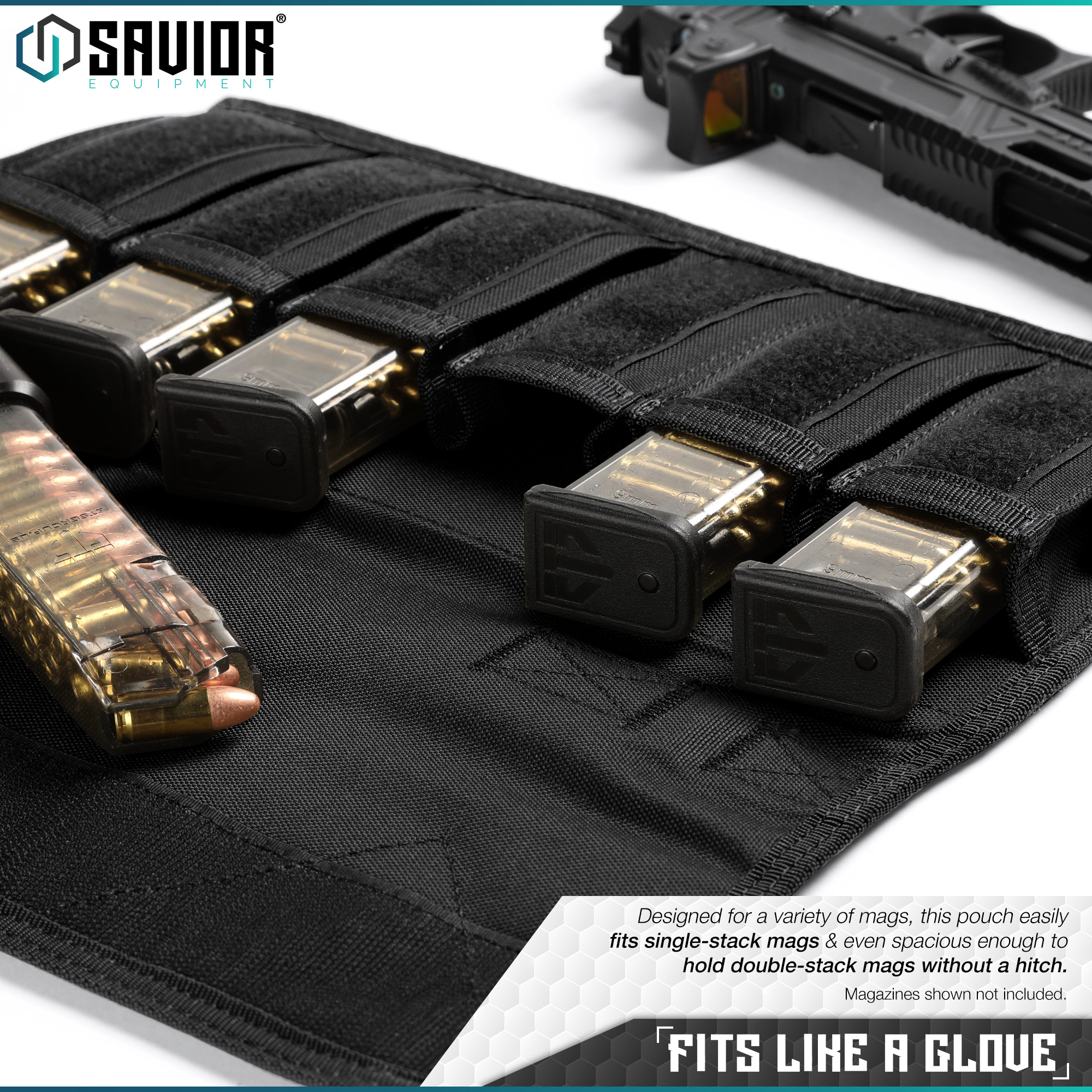 SAVIOR EQUIP Tactical 6Slot Hand Gun Pistol Mag Pouch Magazine Storage w/ strap eBay