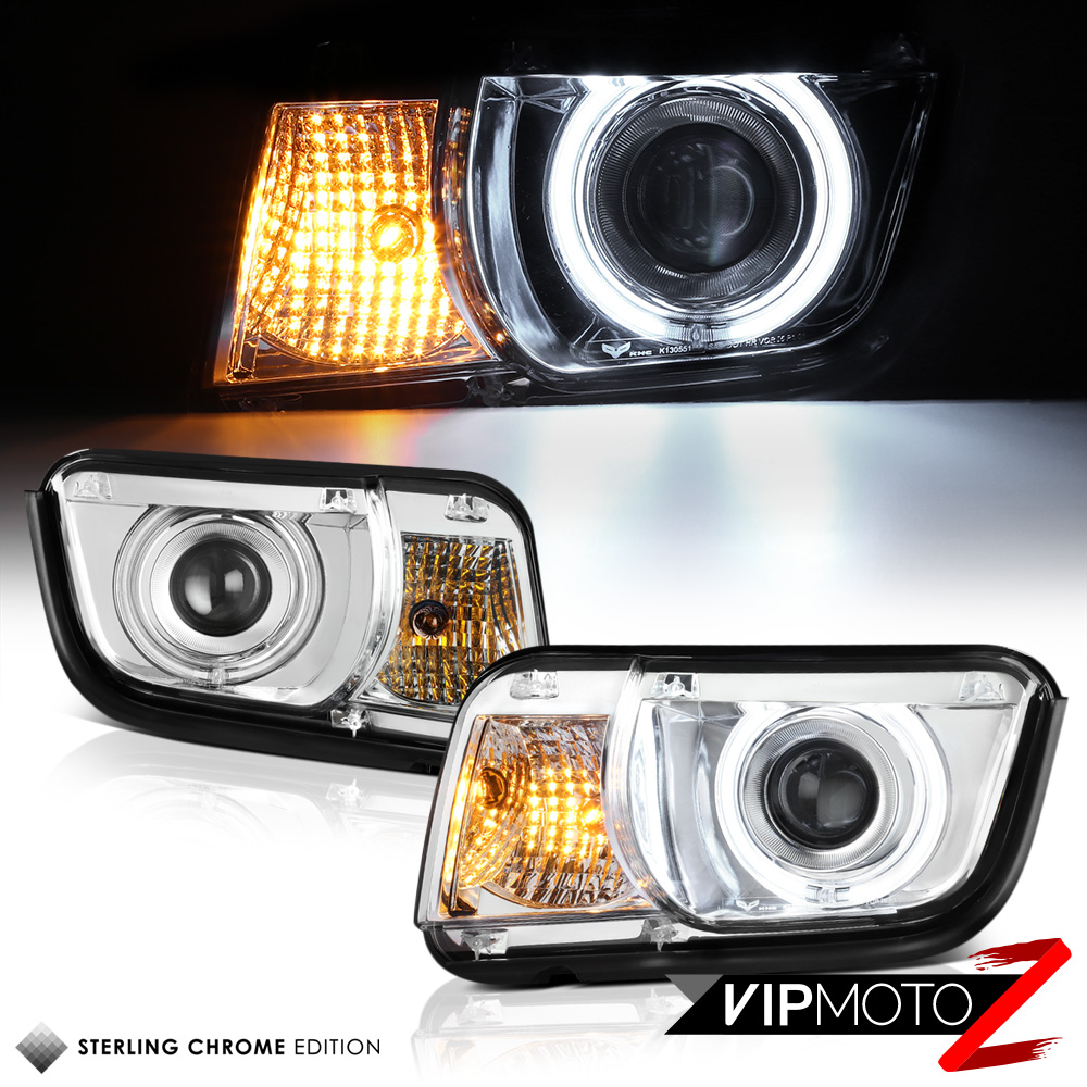 20102013 Chevrolet Camaro Chrome Angel Eye CCFL Headlights Headlamps
