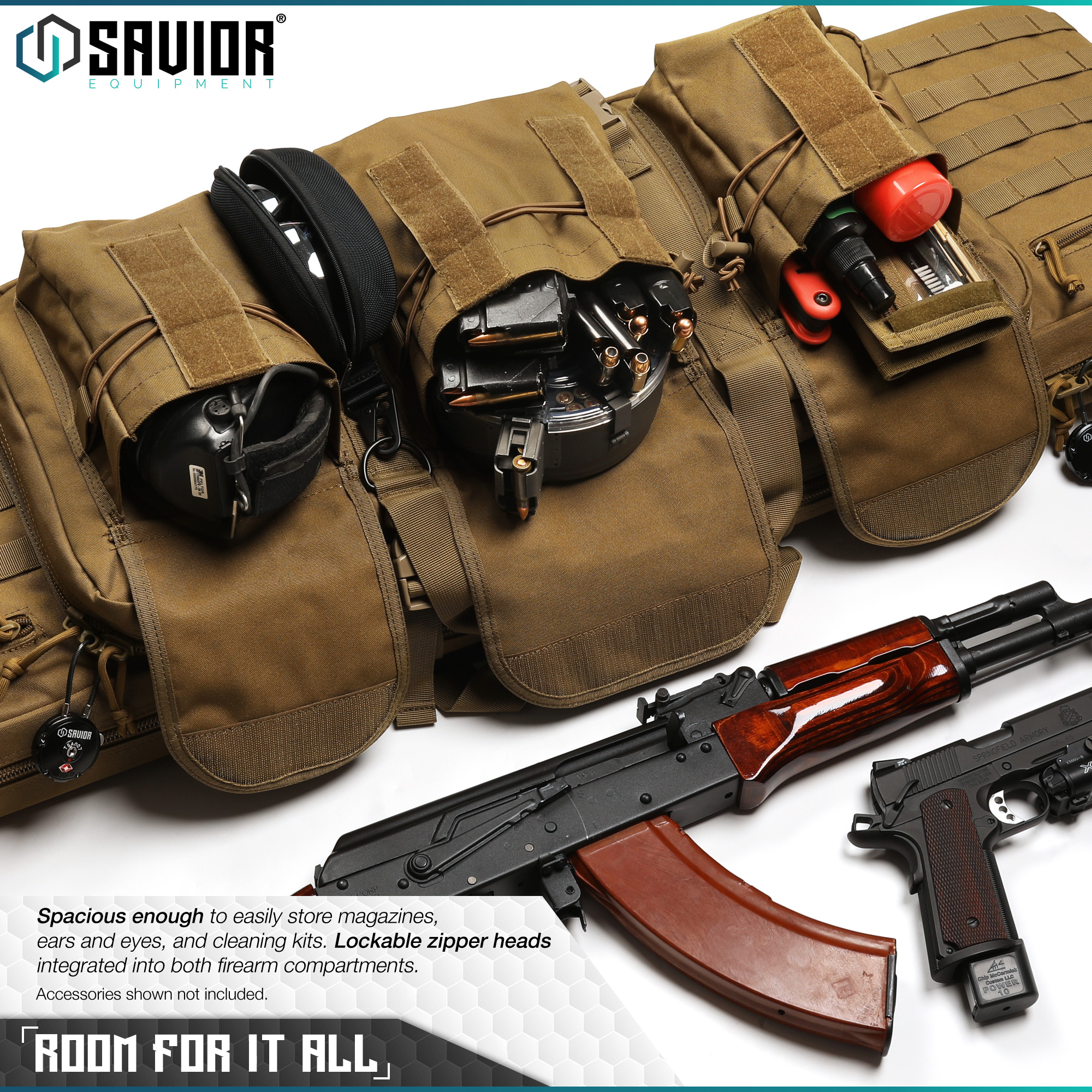 SAVIOR EQUIP Tactical Double Rifle Bag Gun Range Padded Soft Case 36