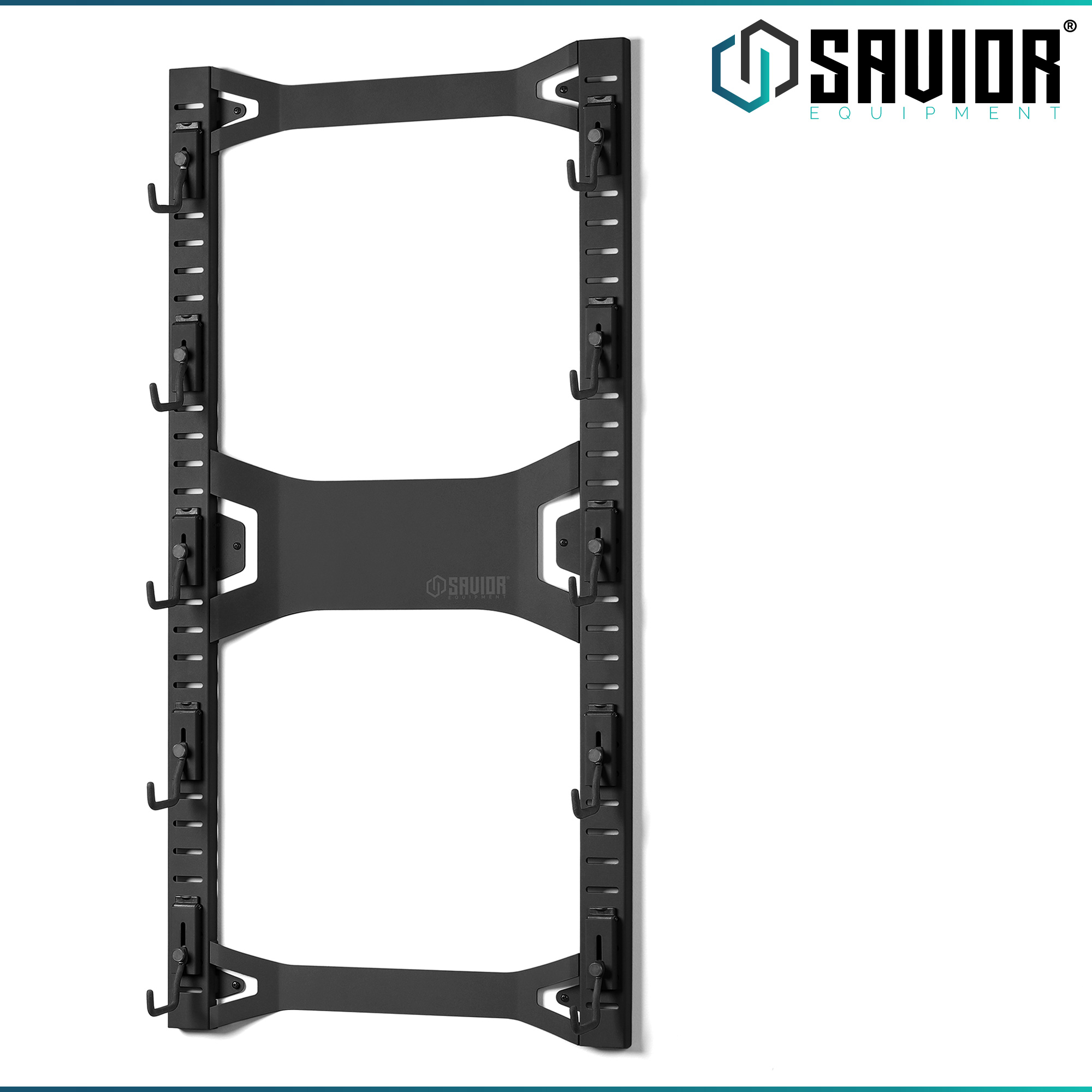 Tactical Horizontal 5 Gun Rifle Rack Hanger Shotgun Wall Mount Display + 10 Hook - Picture 2 of 25