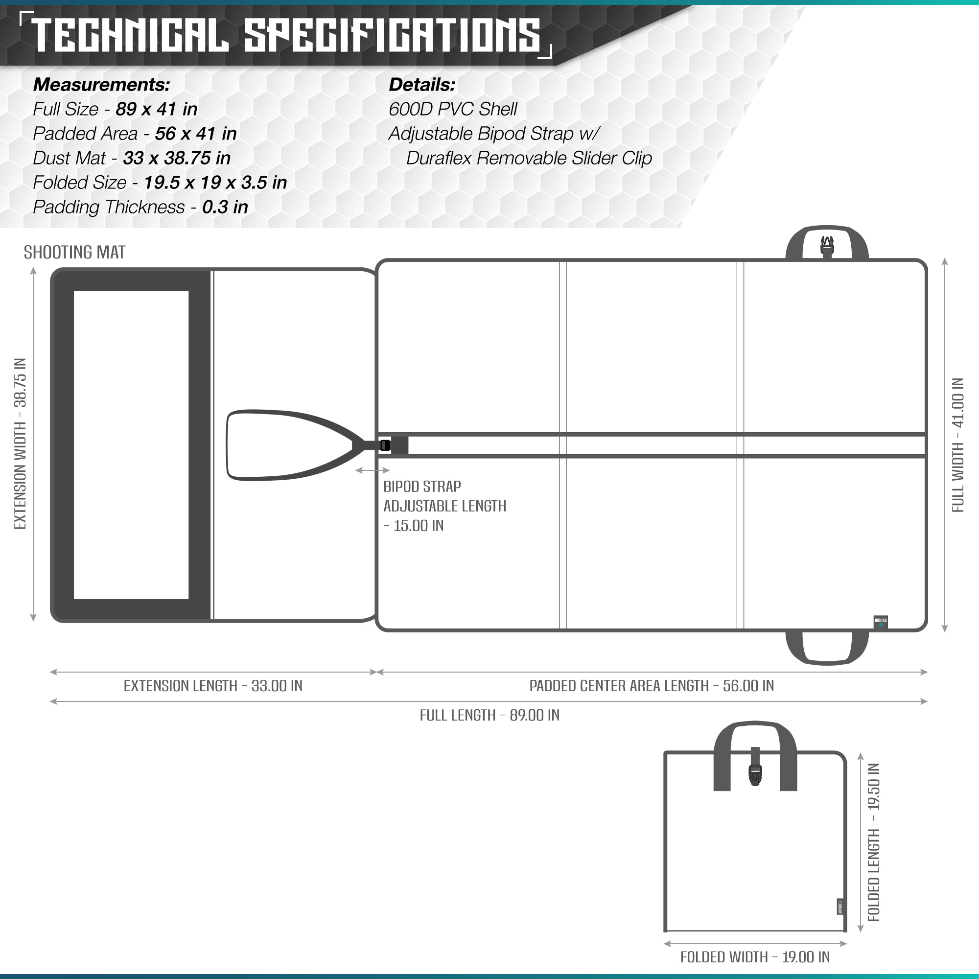 [SAVIOR] Tactical Foldable Shooting Mat Sniper Range Rest Ground Pad Anti-Slip
